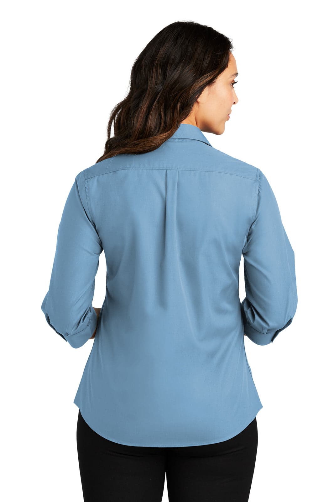 Port Authority Ladies 3/4-Sleeve Carefree Poplin Shirt