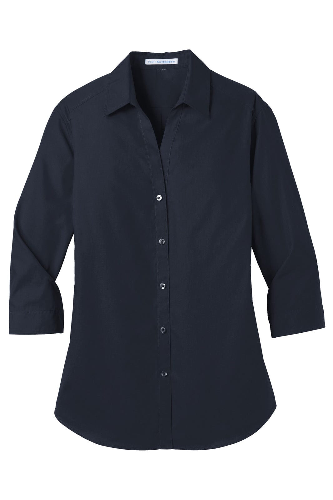Port Authority Ladies 3/4-Sleeve Carefree Poplin Shirt