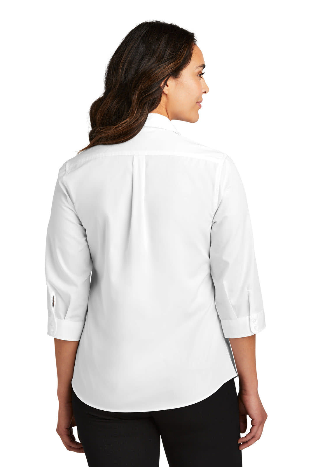 Port Authority Ladies 3/4-Sleeve Carefree Poplin Shirt