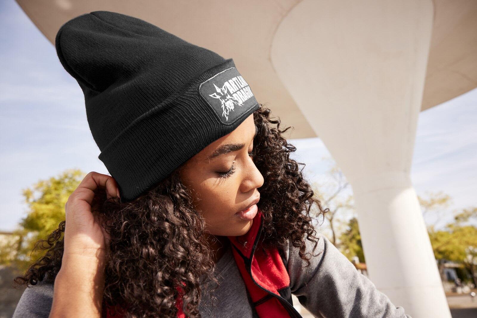 Knitted Beanie w/ Patch