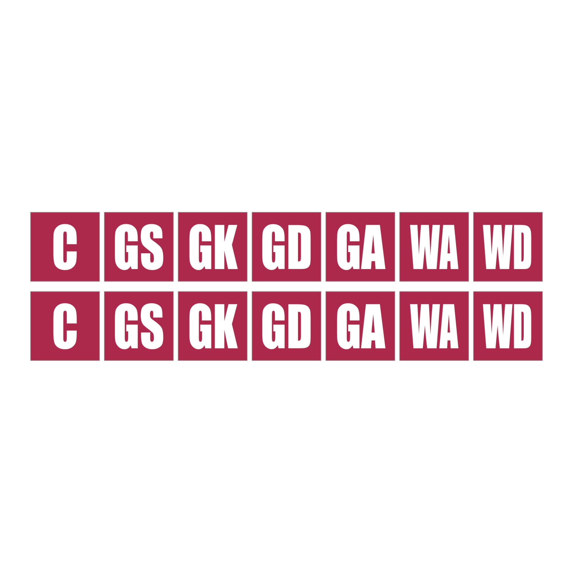 Netball Bib GK GA etc