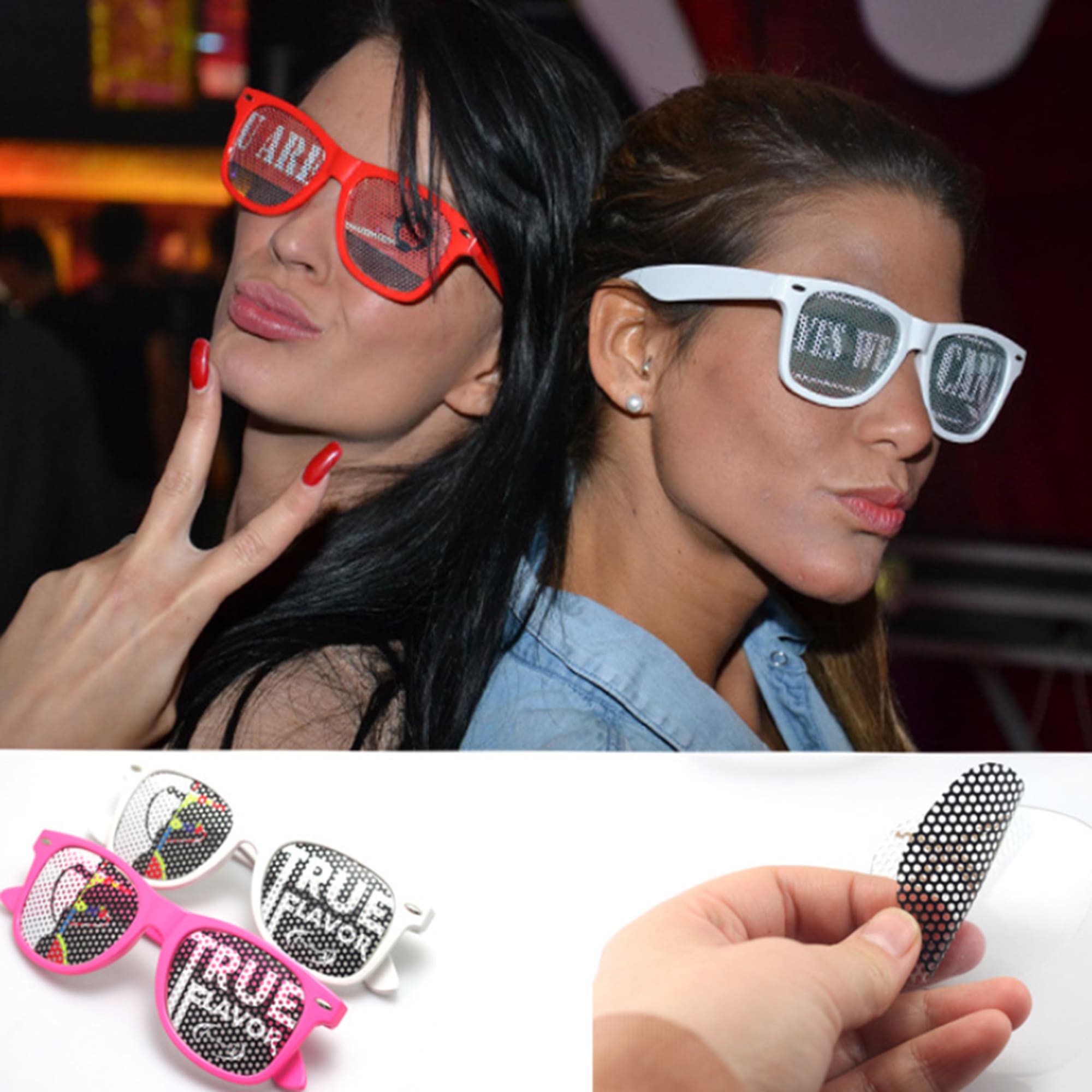 Promotional Sticker Lens Party Pinhole Eyeglasses