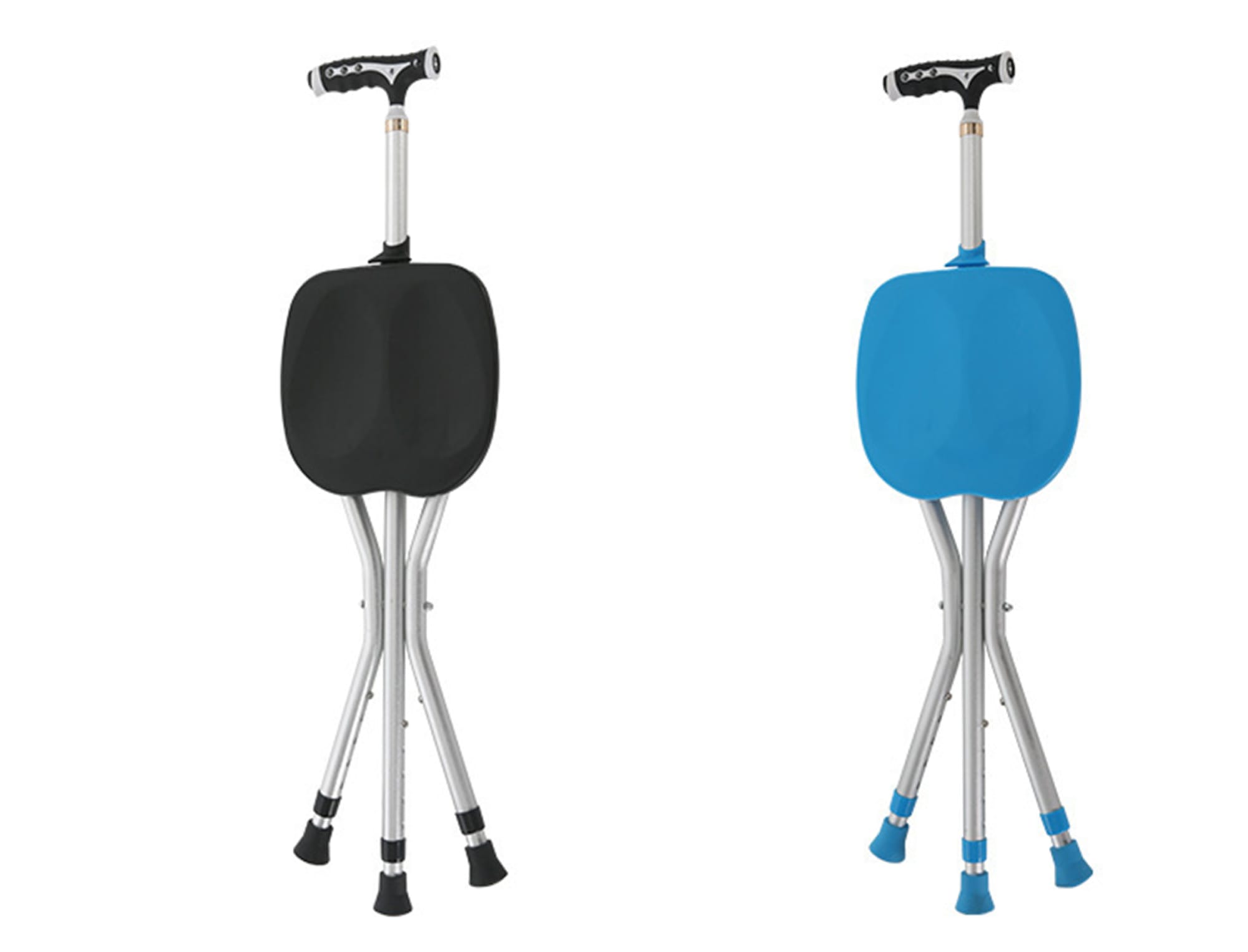 Adjustable Cane Stool With Light