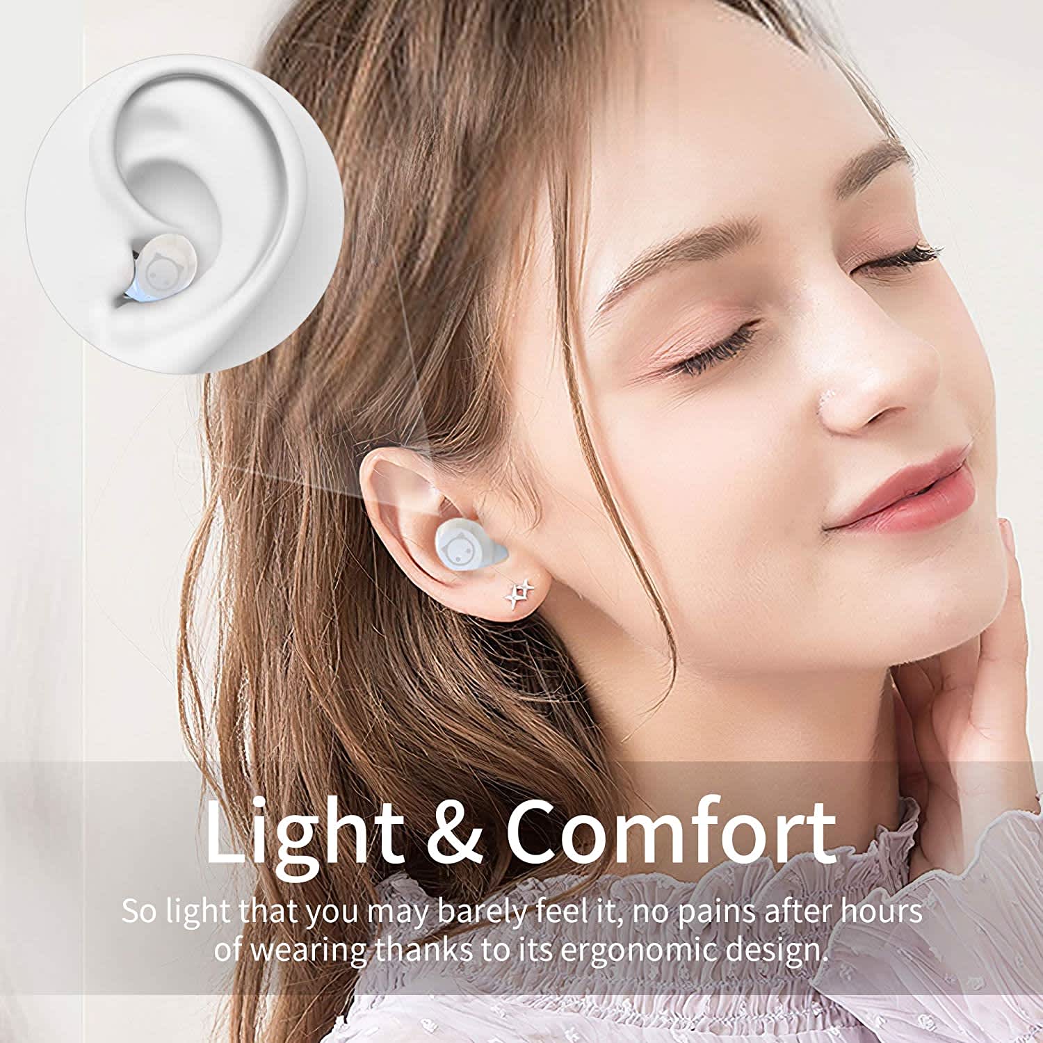Cute Kittycat Cartoon Design in-Ear TWS Wireless Earset with Dual Micphone
