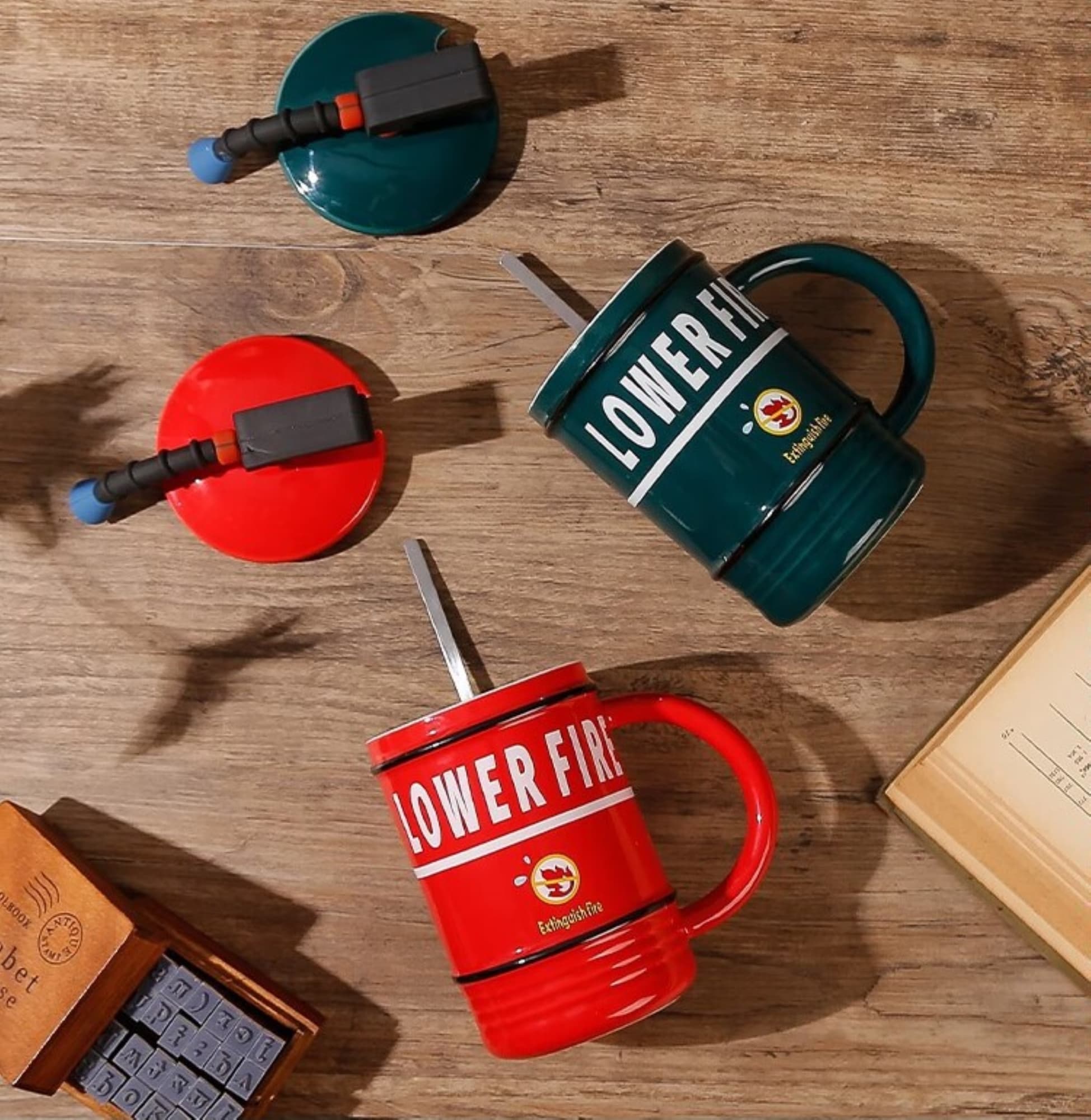 16 oz. Fire Extinguisher Shape Mug