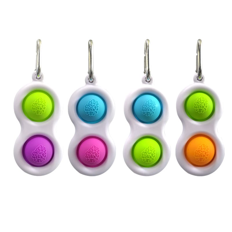 Push Pop Bubble Fidget Toy Keychains