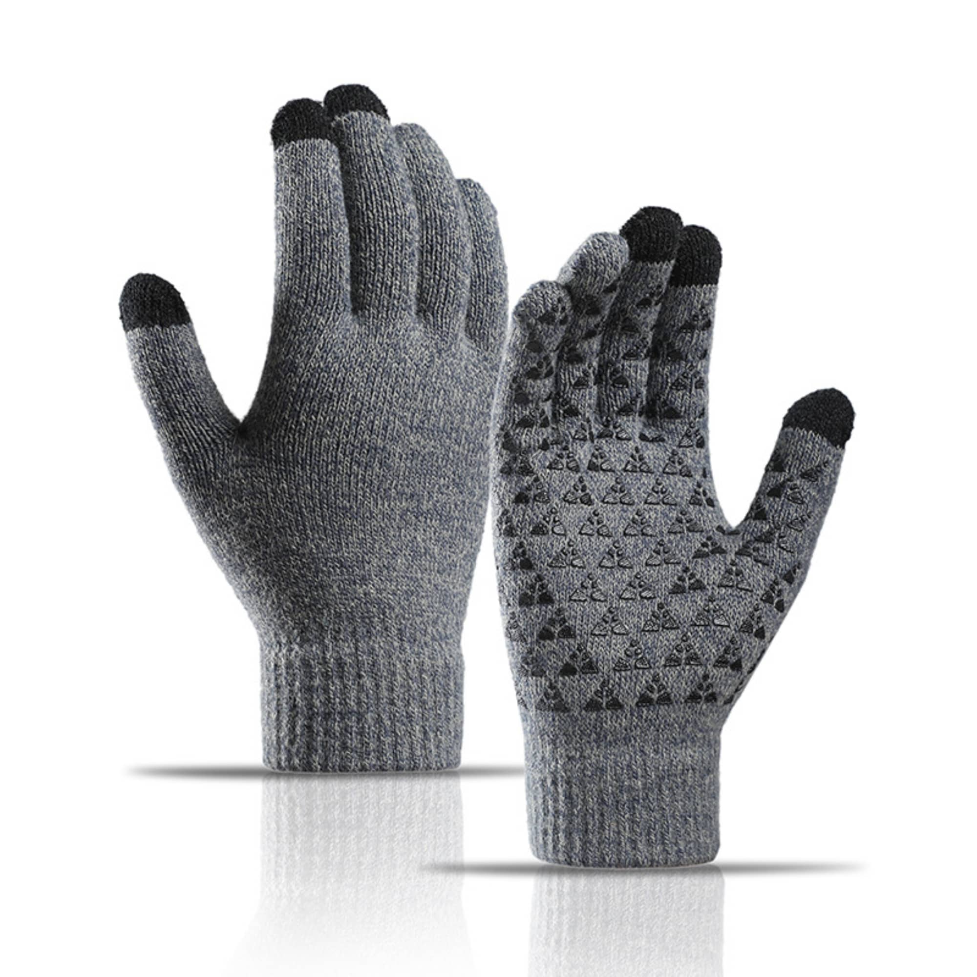 Thick Adult Warmth Gloves W/ 3 Finger Touch