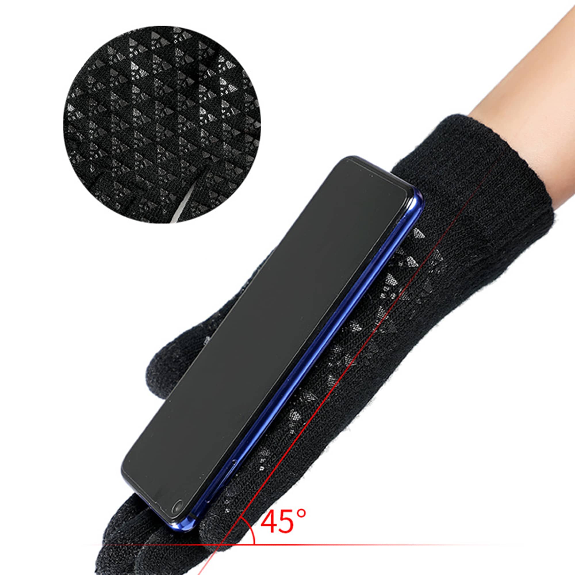 Thick Adult Warmth Gloves W/ 3 Finger Touch