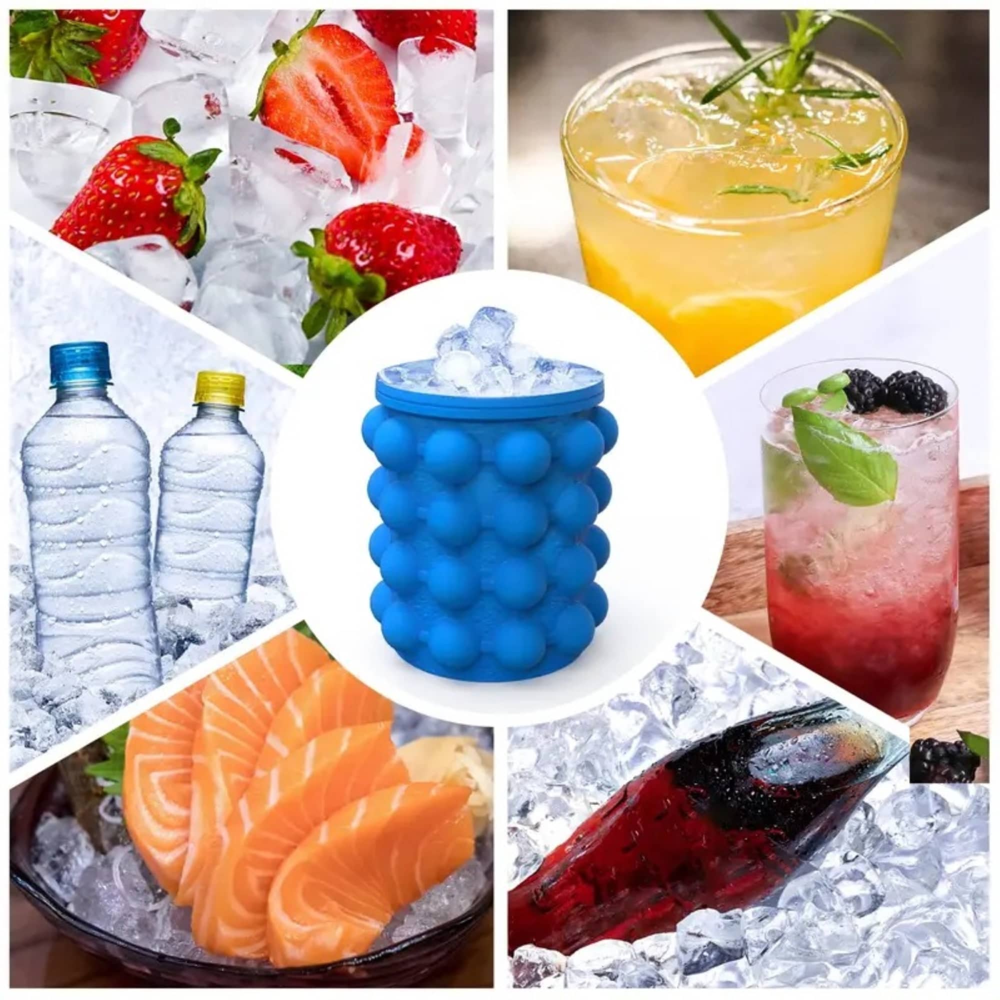 Silicone Ice Cube Maker & Bucket