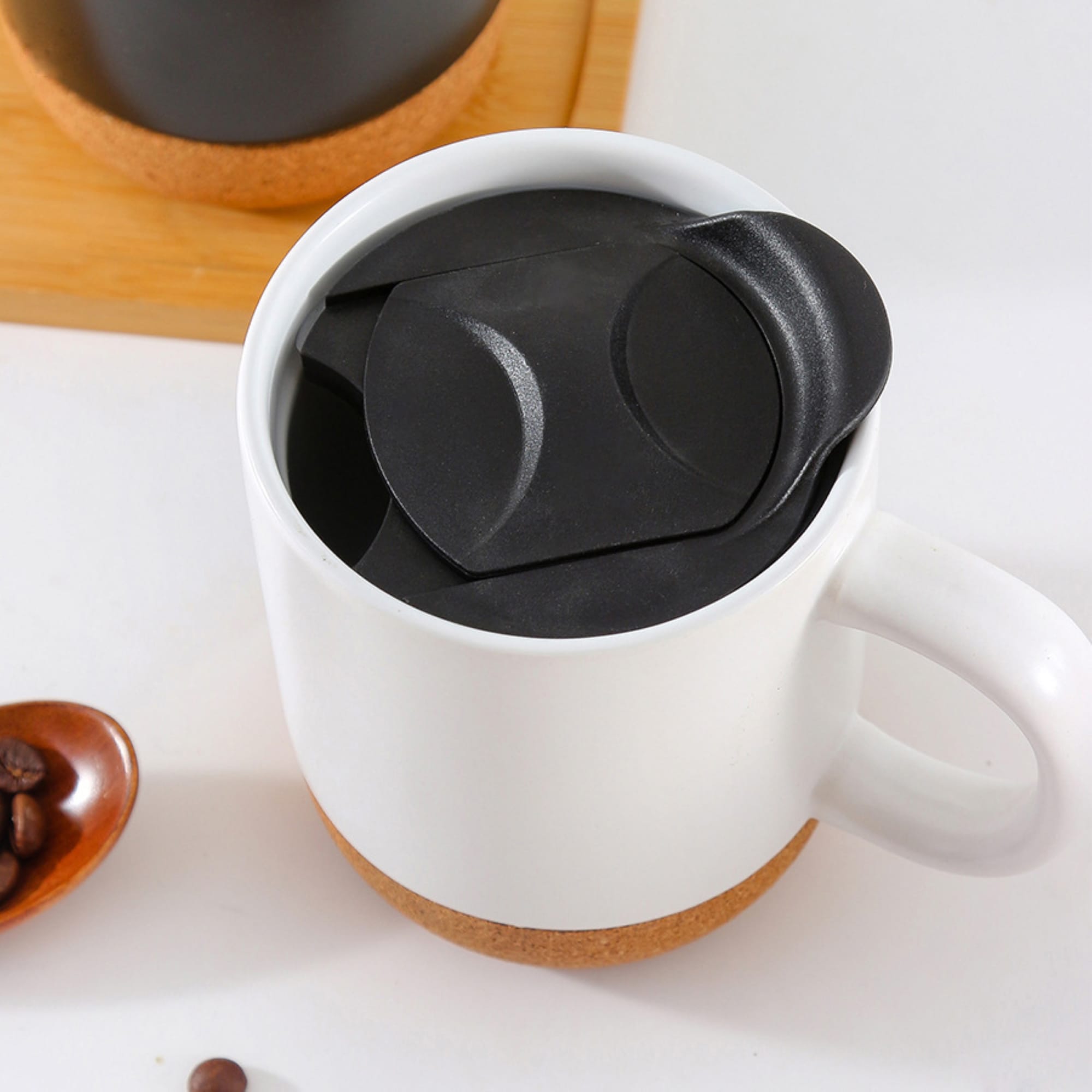 14oz. Cork Base Ceramic Mug