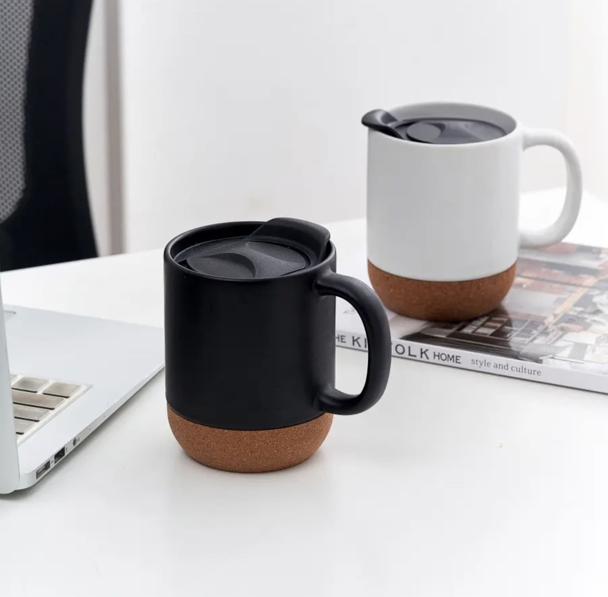 14oz. Cork Base Ceramic Mug