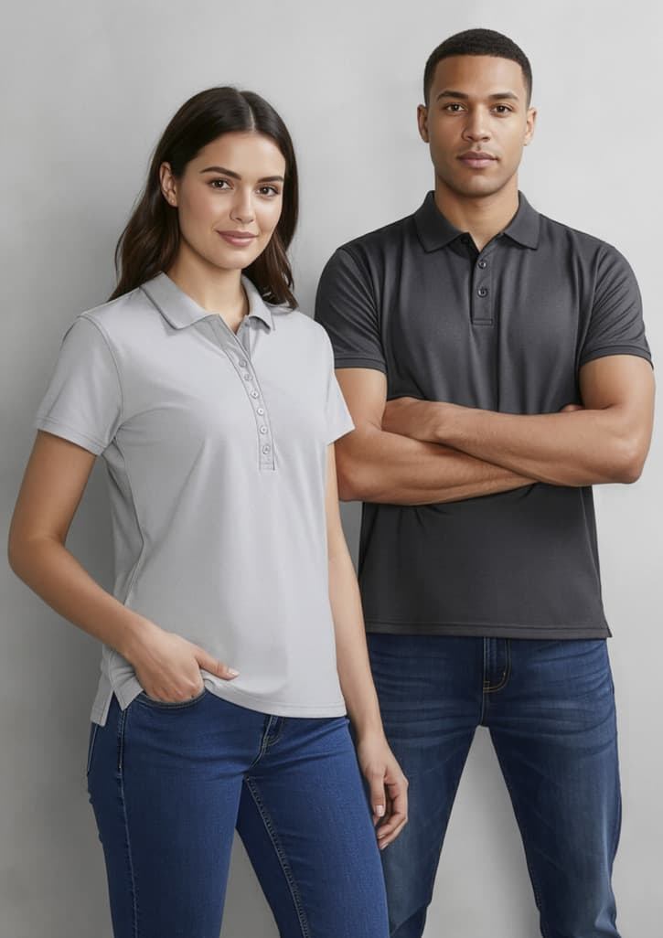 Womens Shadow Short Sleeve Polo