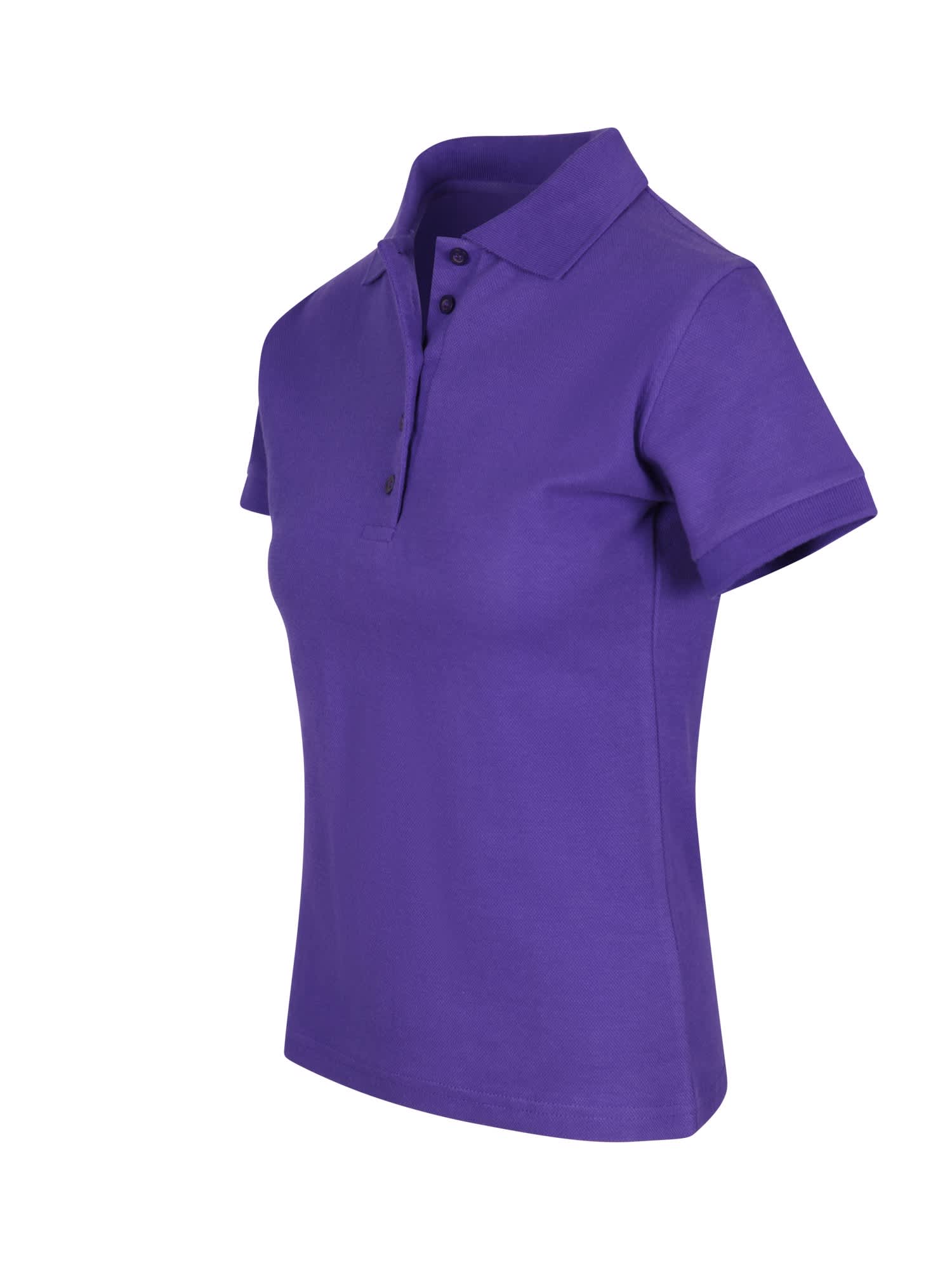 Womens 100% Cotton Pique Knit Polo
