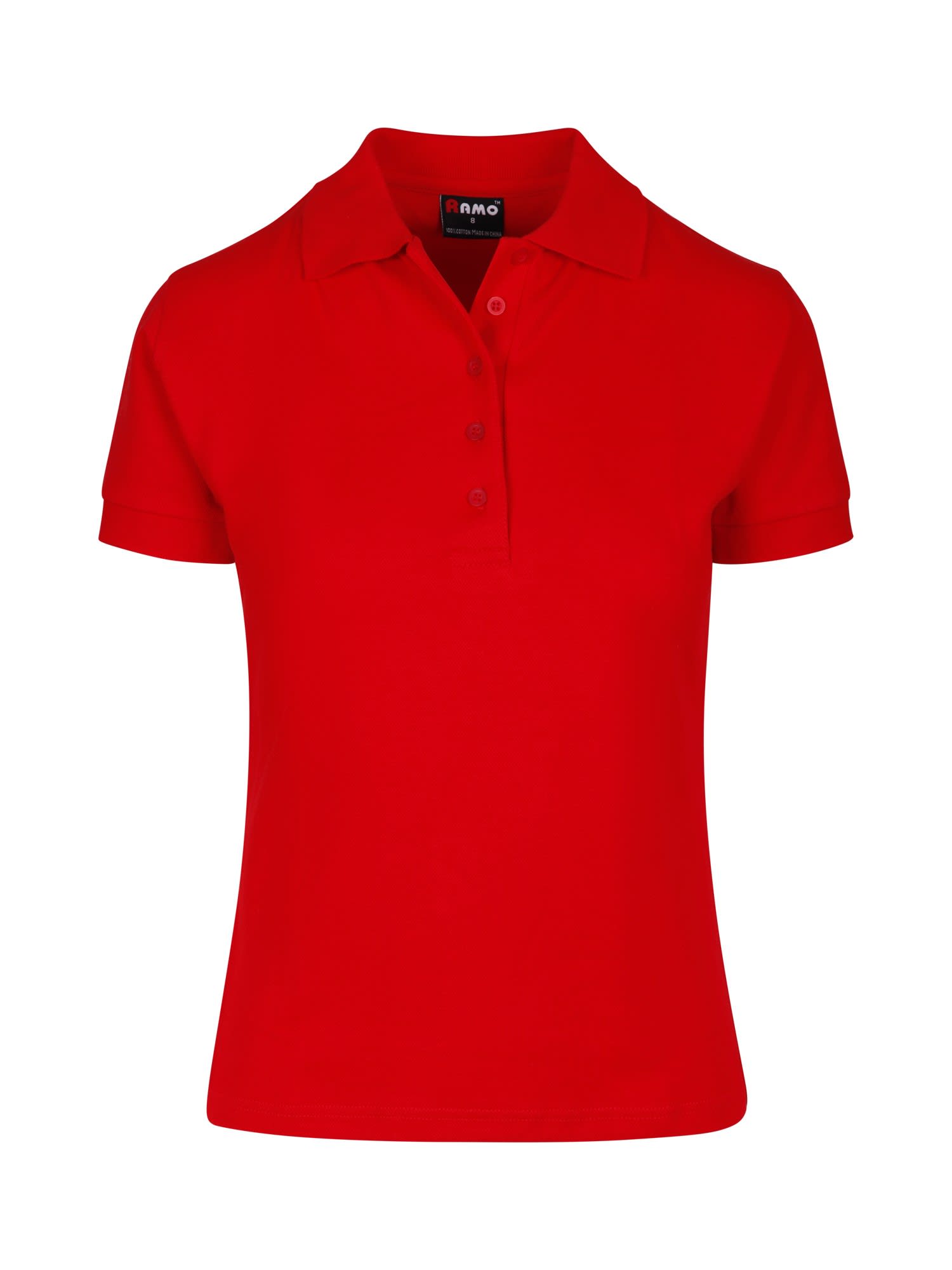 Womens 100% Cotton Pique Knit Polo