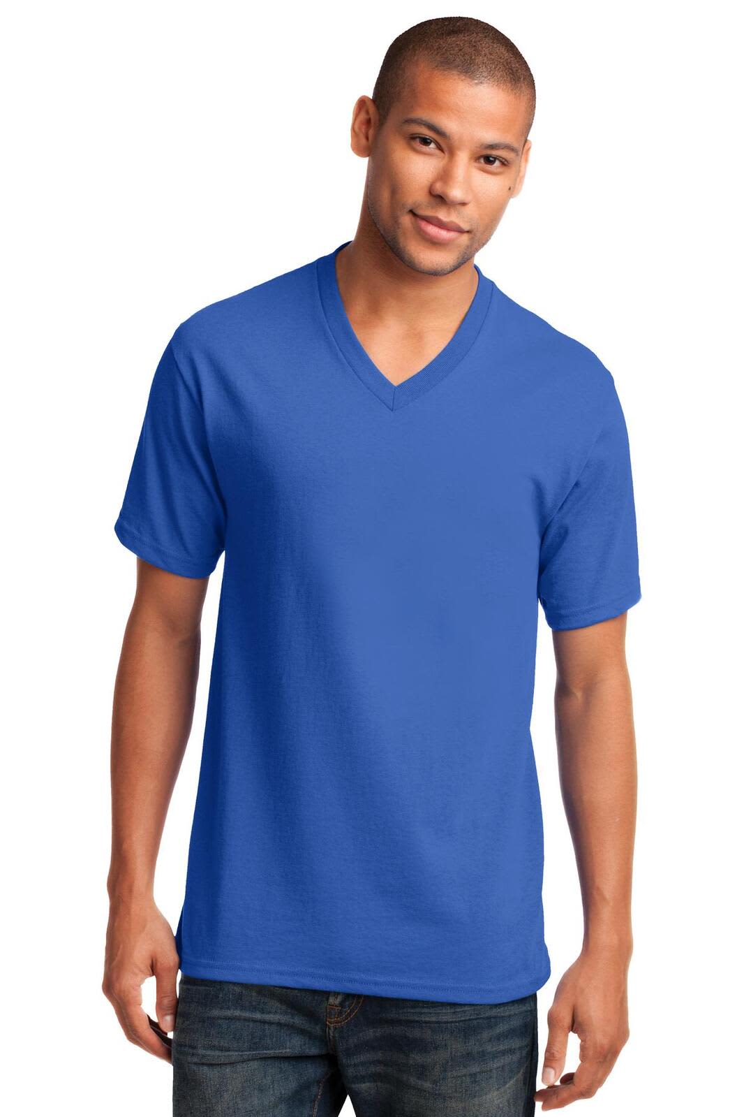 Port & Company Core Cotton V-Neck Tee