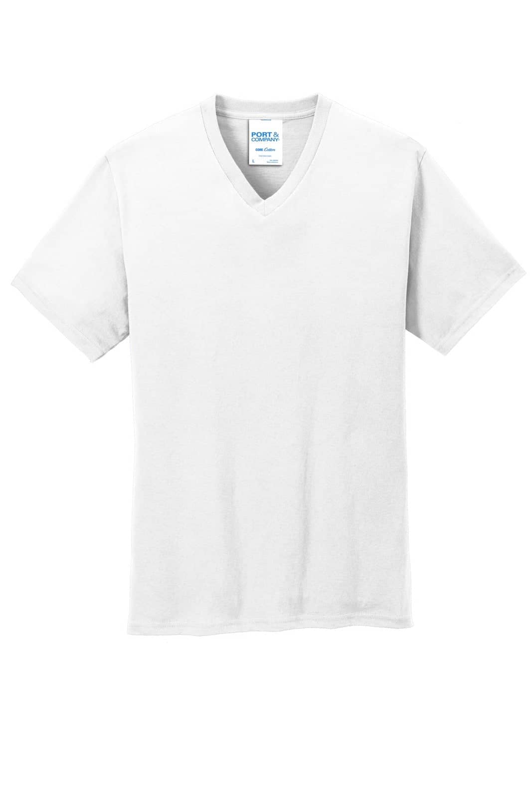 Port & Company Core Cotton V-Neck Tee