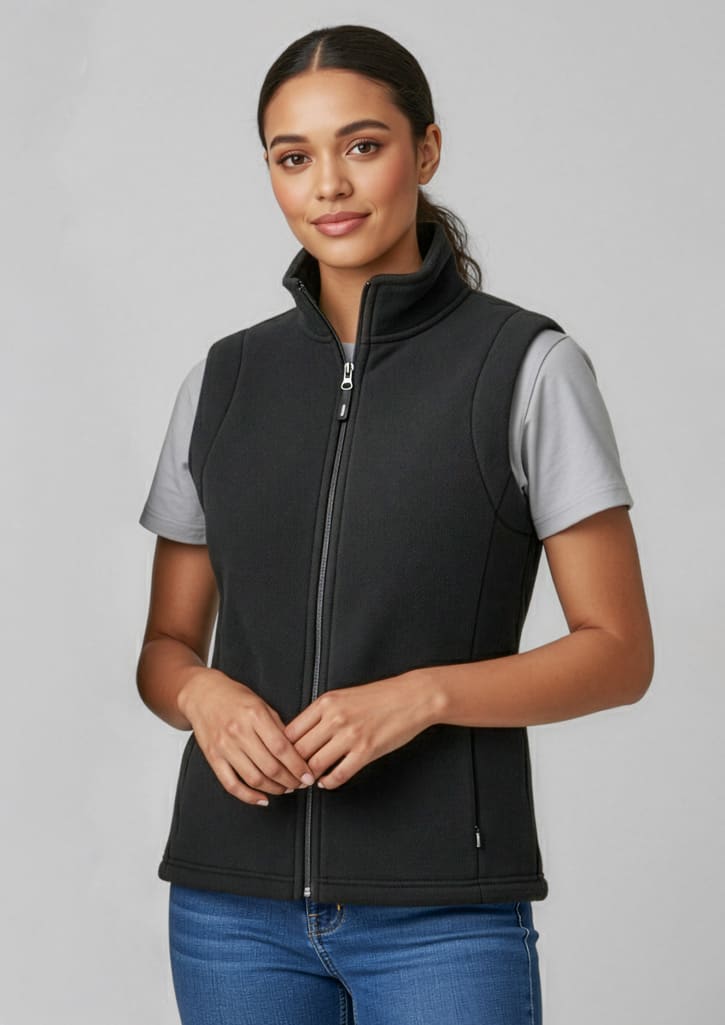 Womens Plain Micro Fleece Vest
