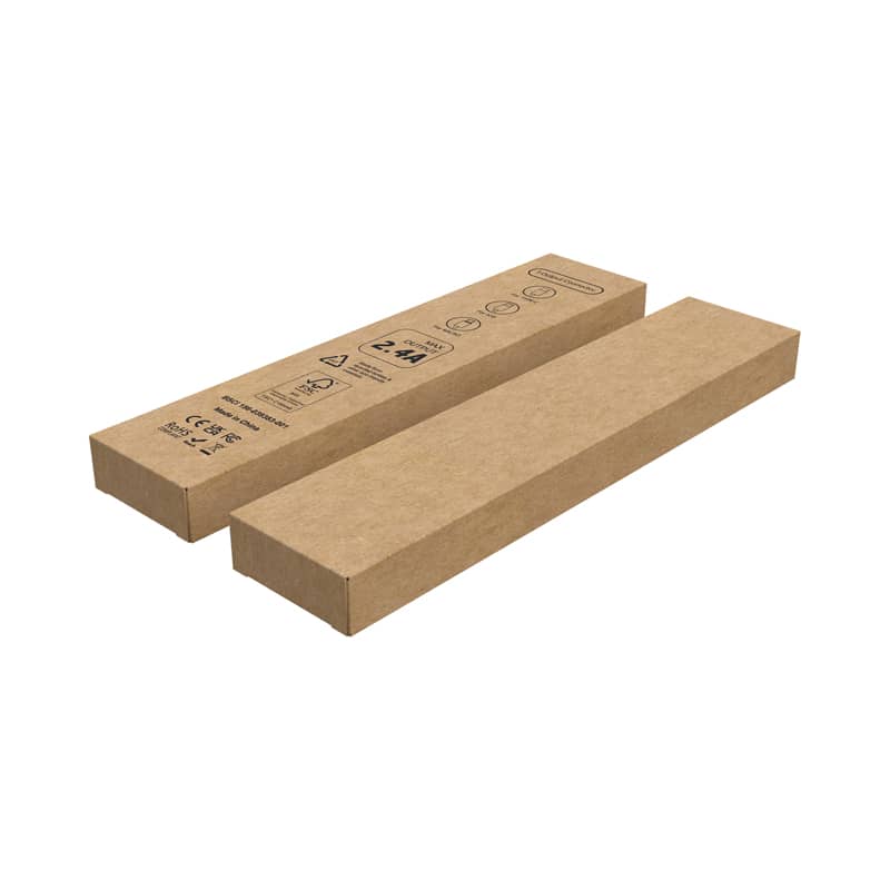 Recycled Kraft Tuck Box with Logo (210 x 45 x 17 mm)