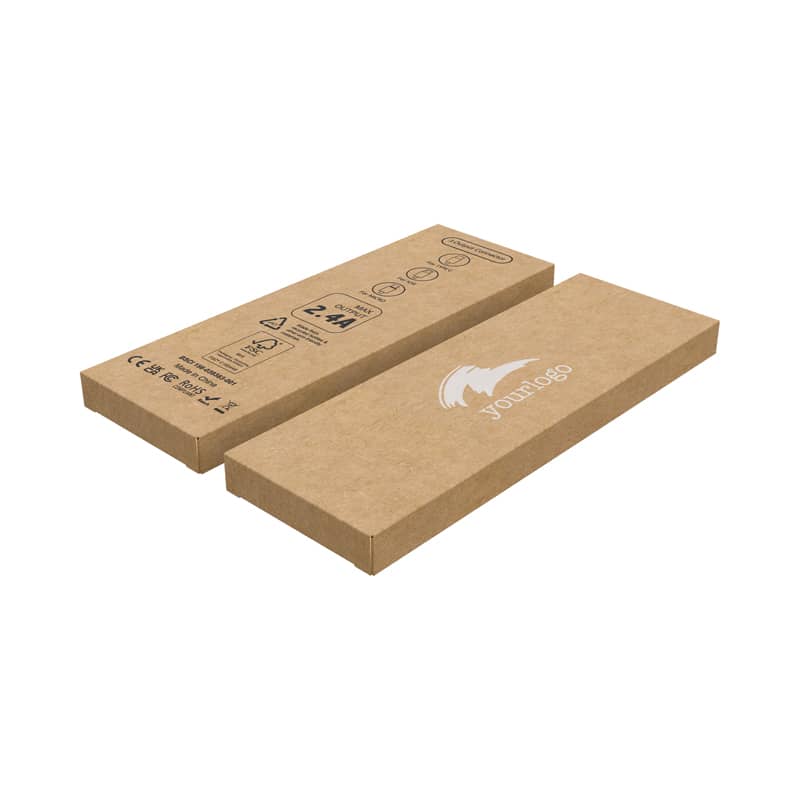 Recycled Kraft Tuck Box with Logo (170 x 58 x 12 mm)