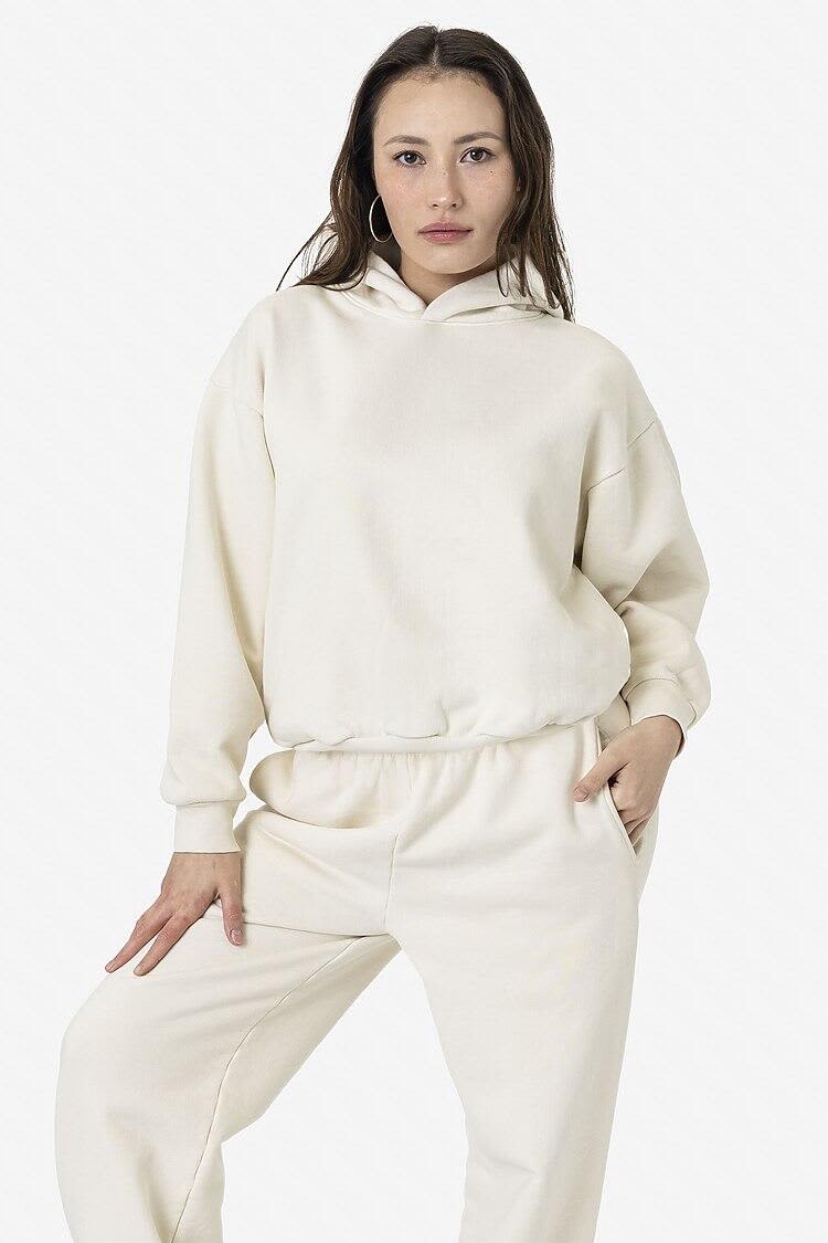 Garment Dye Plush Fleece Pullover Hoodie