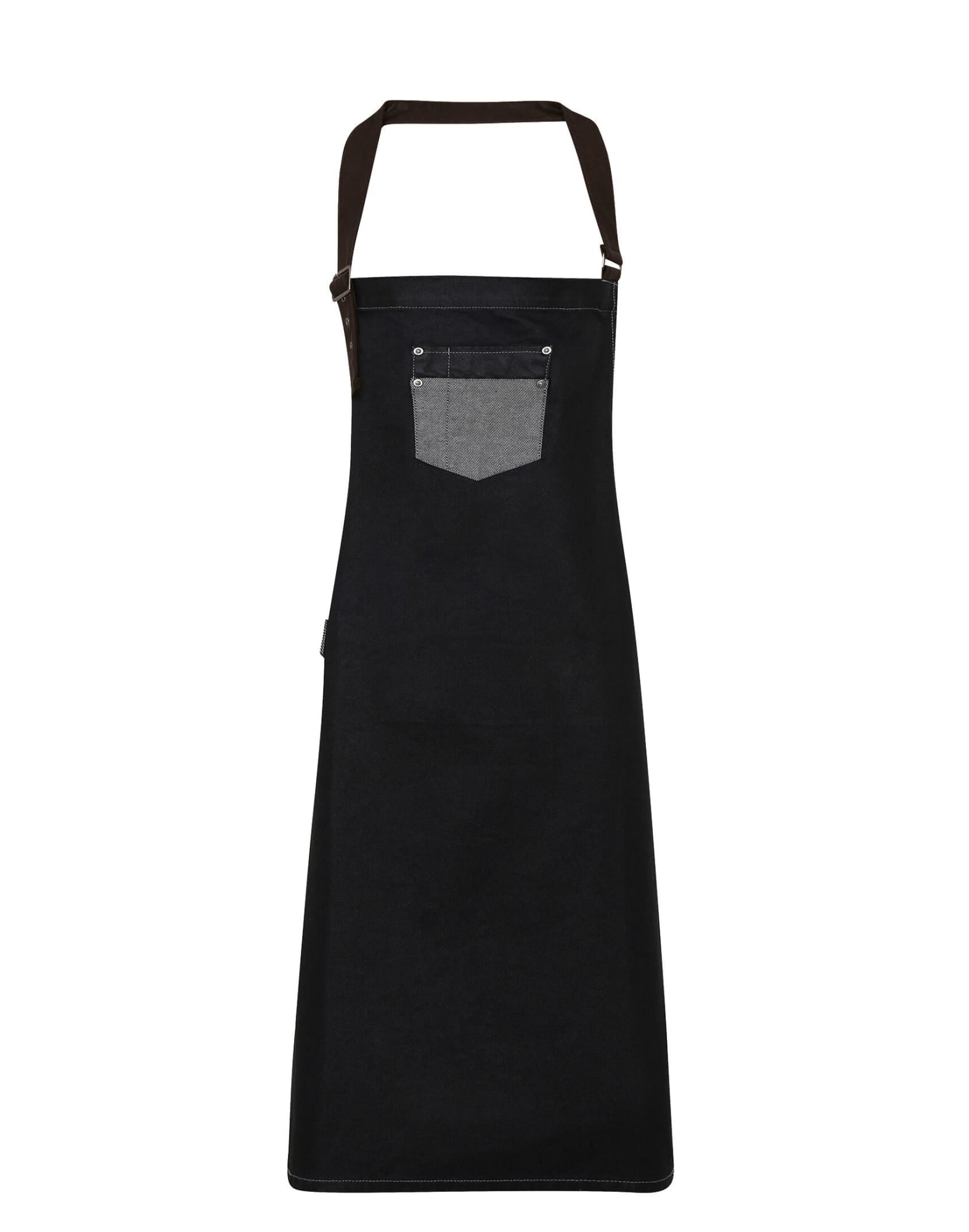 Division Wax-Look Denim Bib Apron
