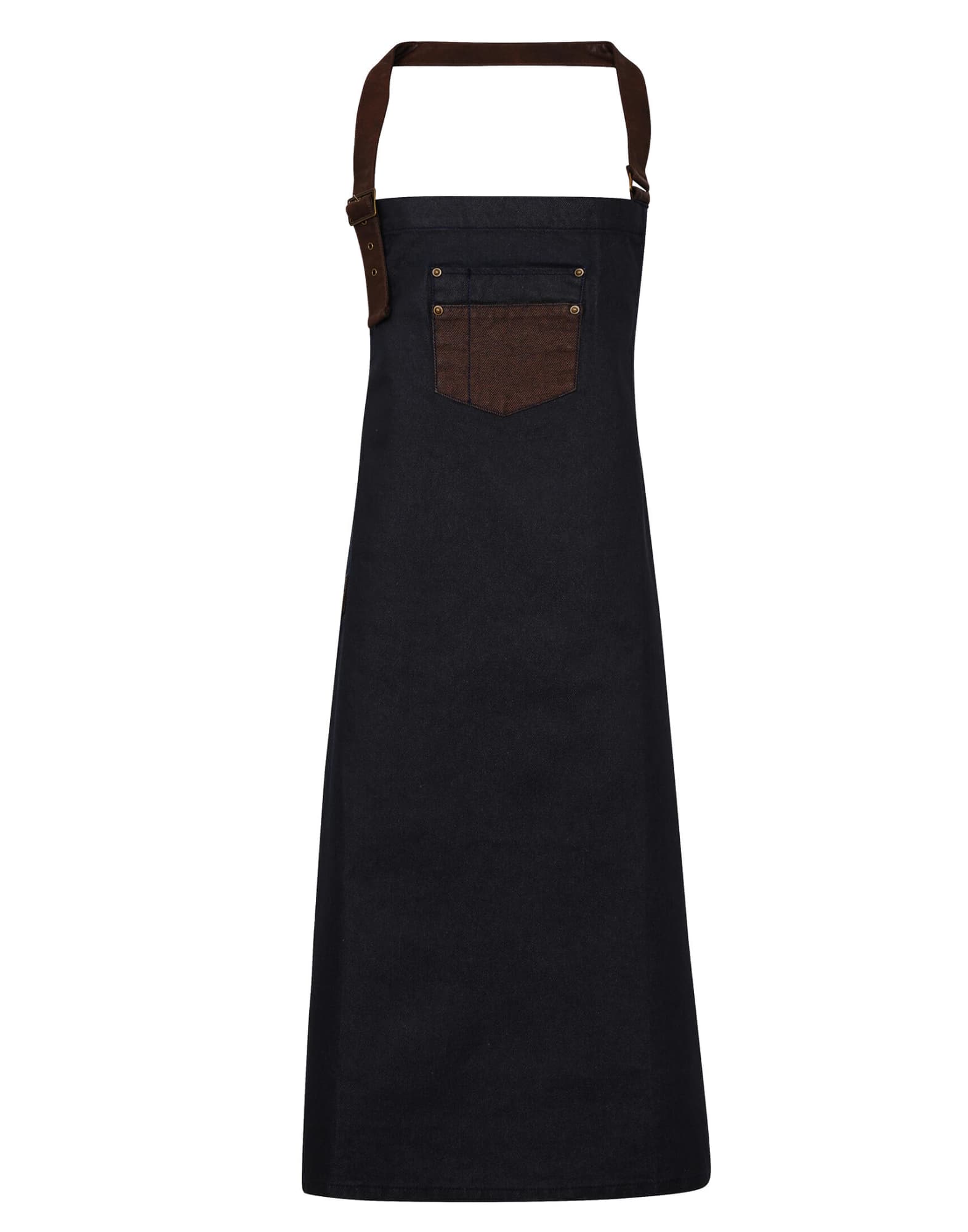 Division Wax-Look Denim Bib Apron