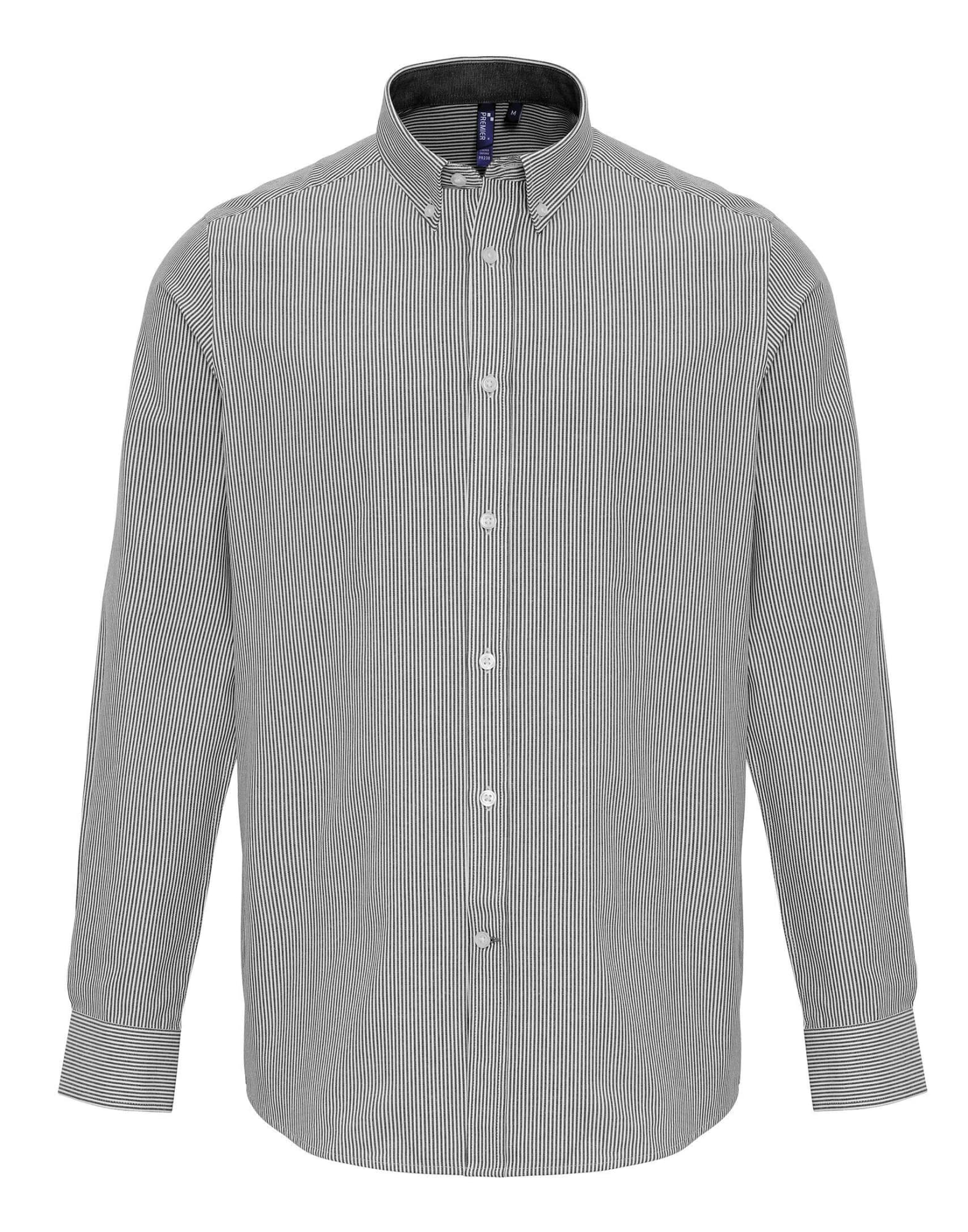 Cotton-Rich Oxford Stripes Shirt