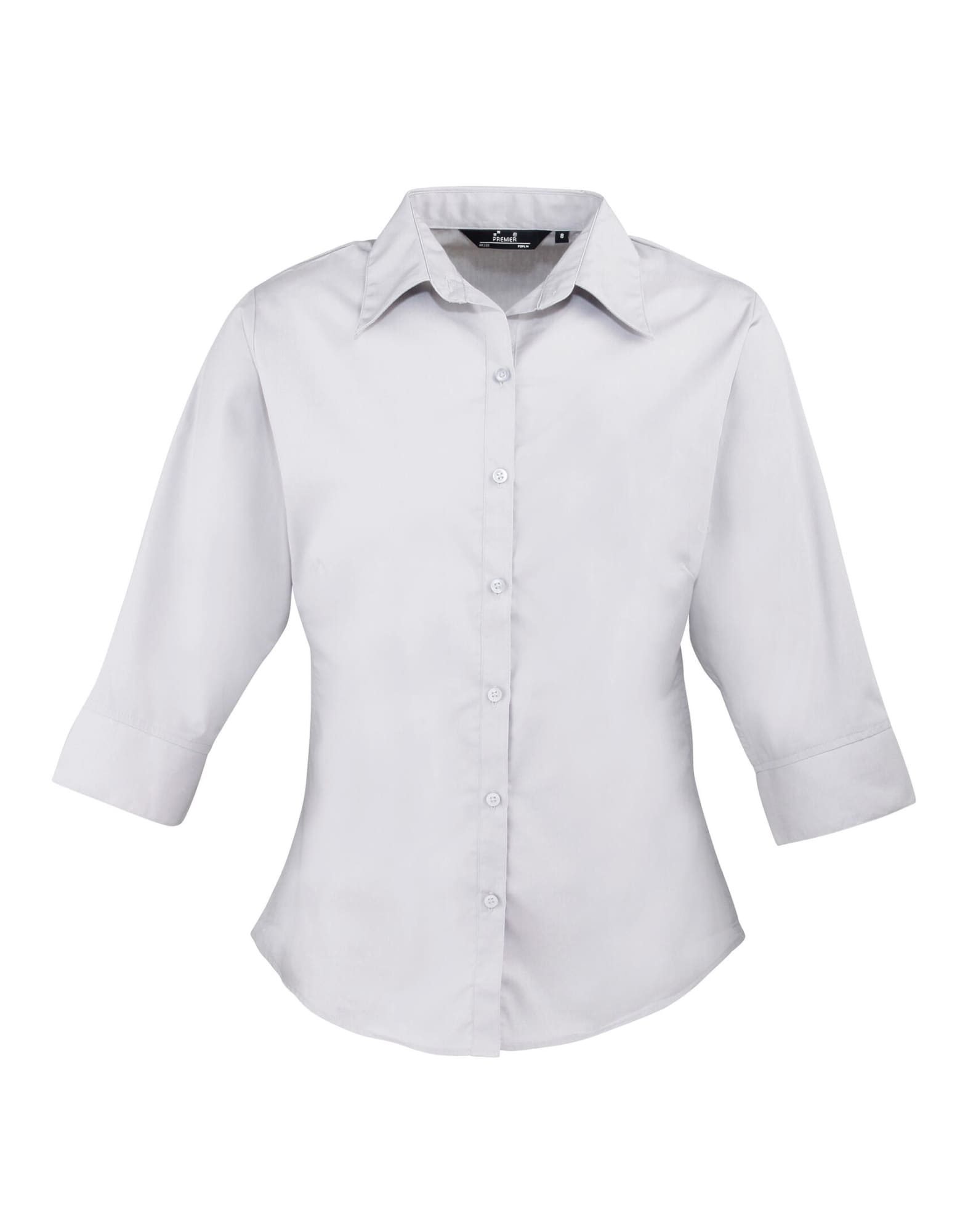 Womens 3/4 Sleeve Poplin Blouse