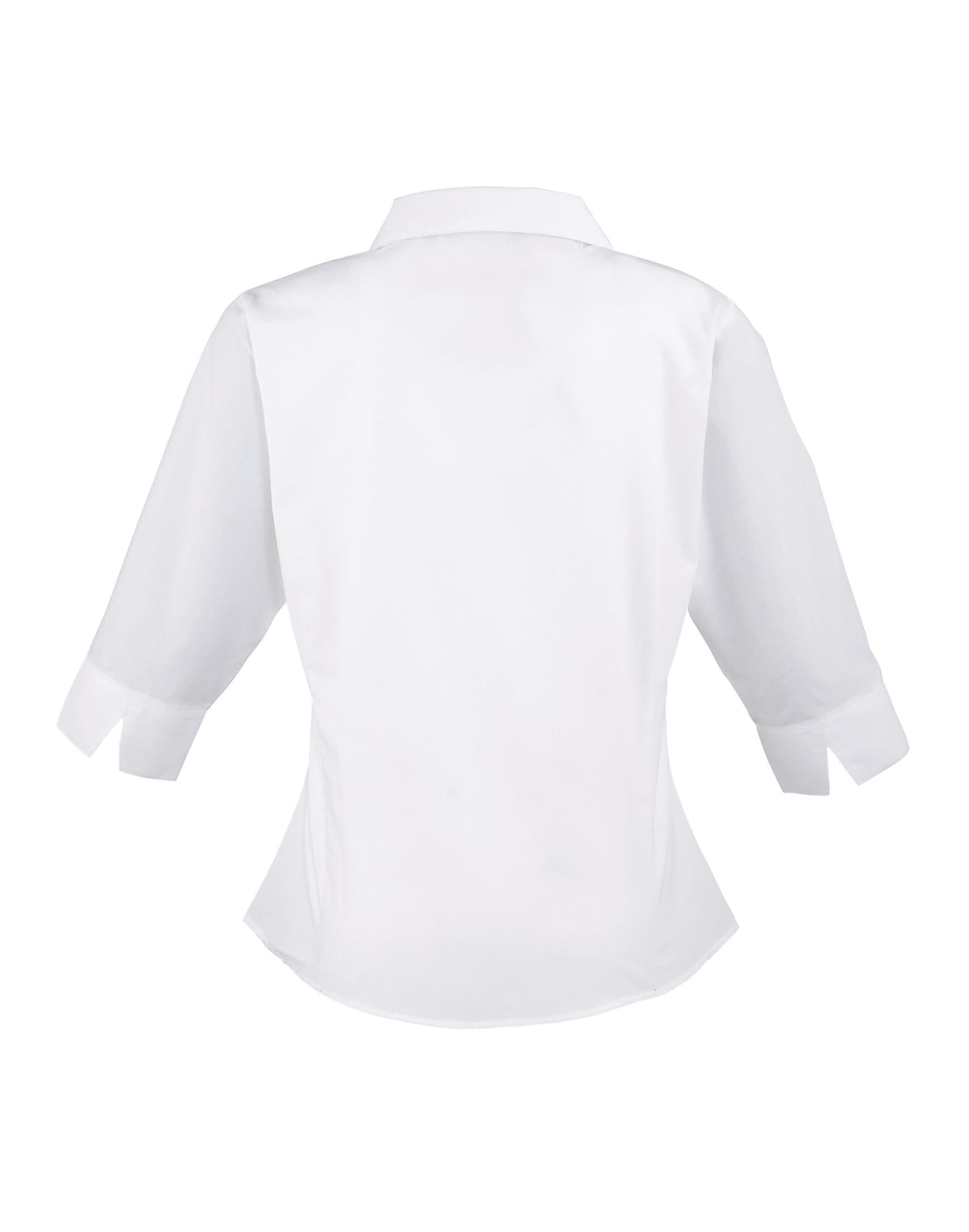 Womens 3/4 Sleeve Poplin Blouse