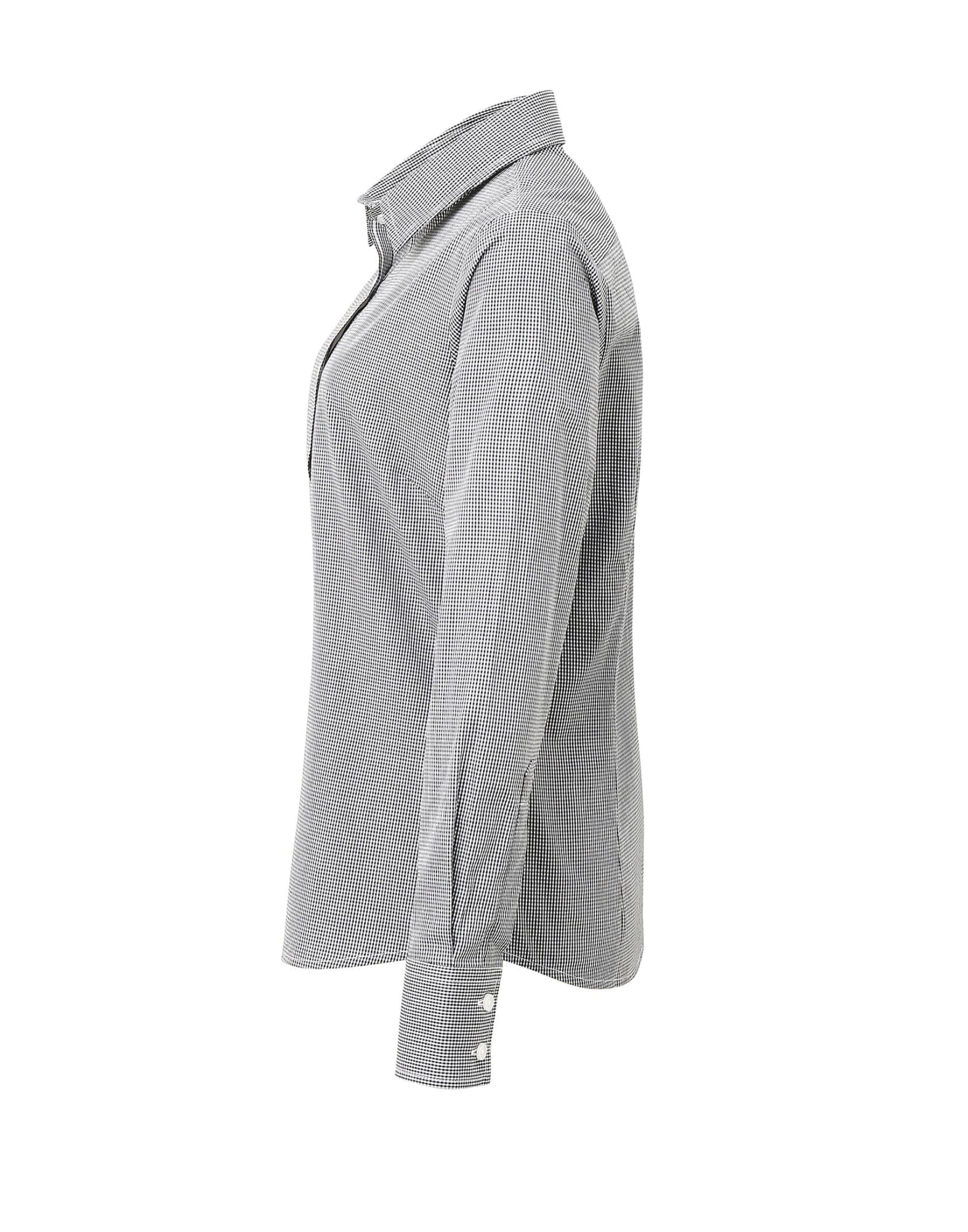 Womens Microcheck L-S Cotton Shirt