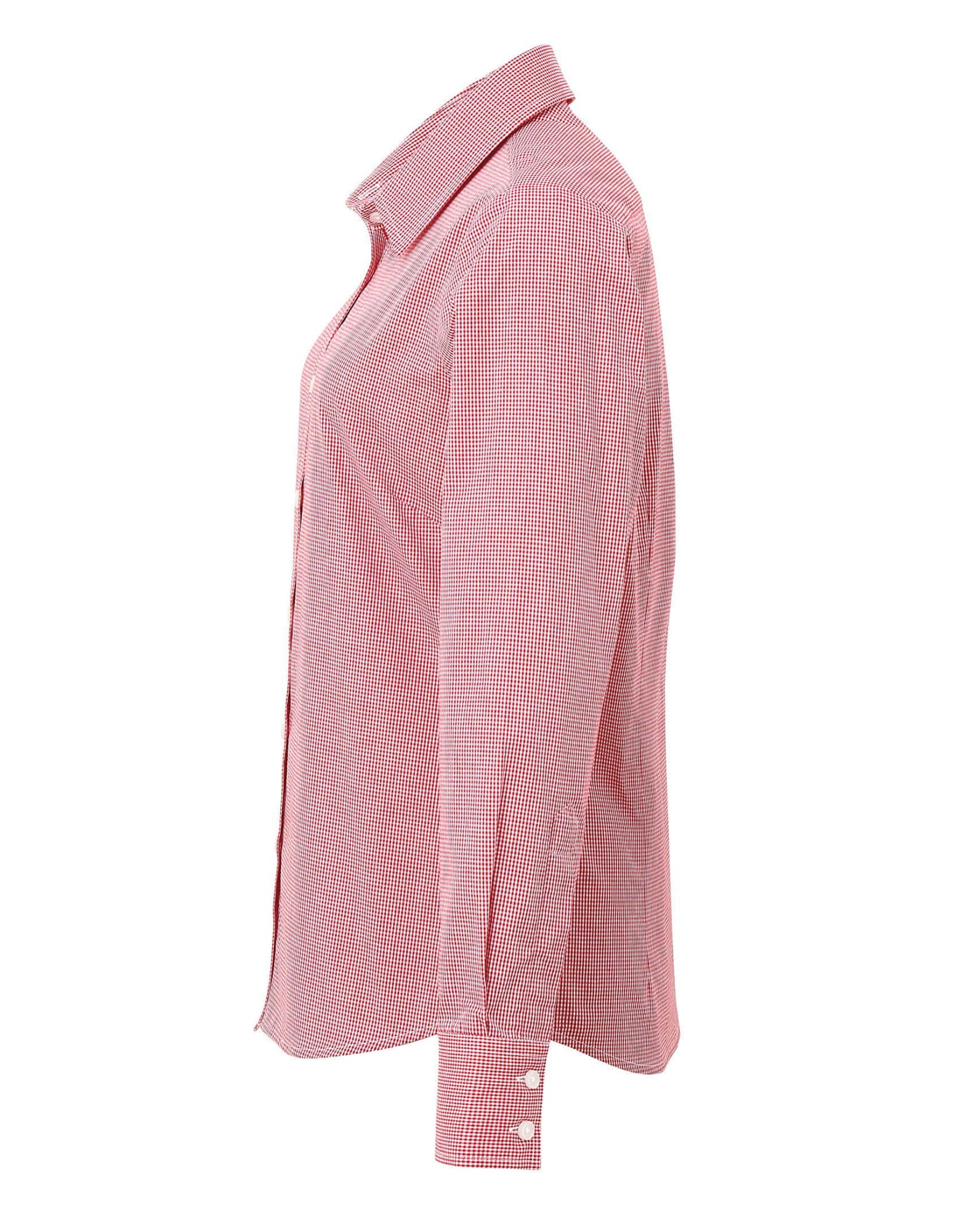 Womens Microcheck L-S Cotton Shirt