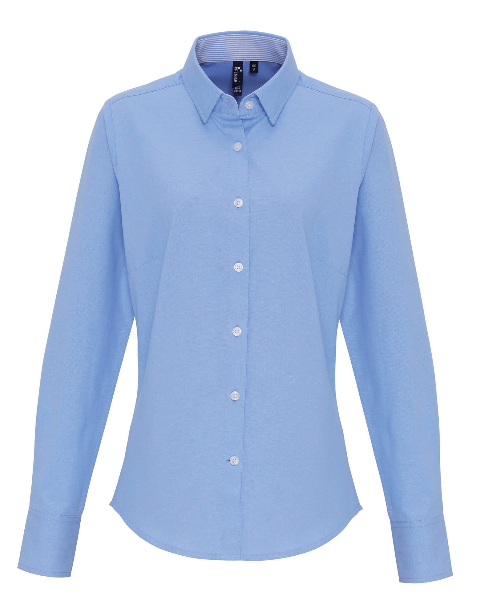 Womens Cotton-Rich Oxford Stripes Blouse