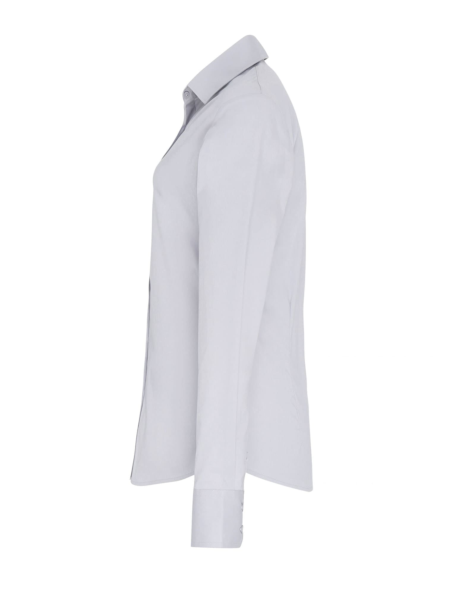 Womens Stretch Fit Cotton Poplin L-S Blouse