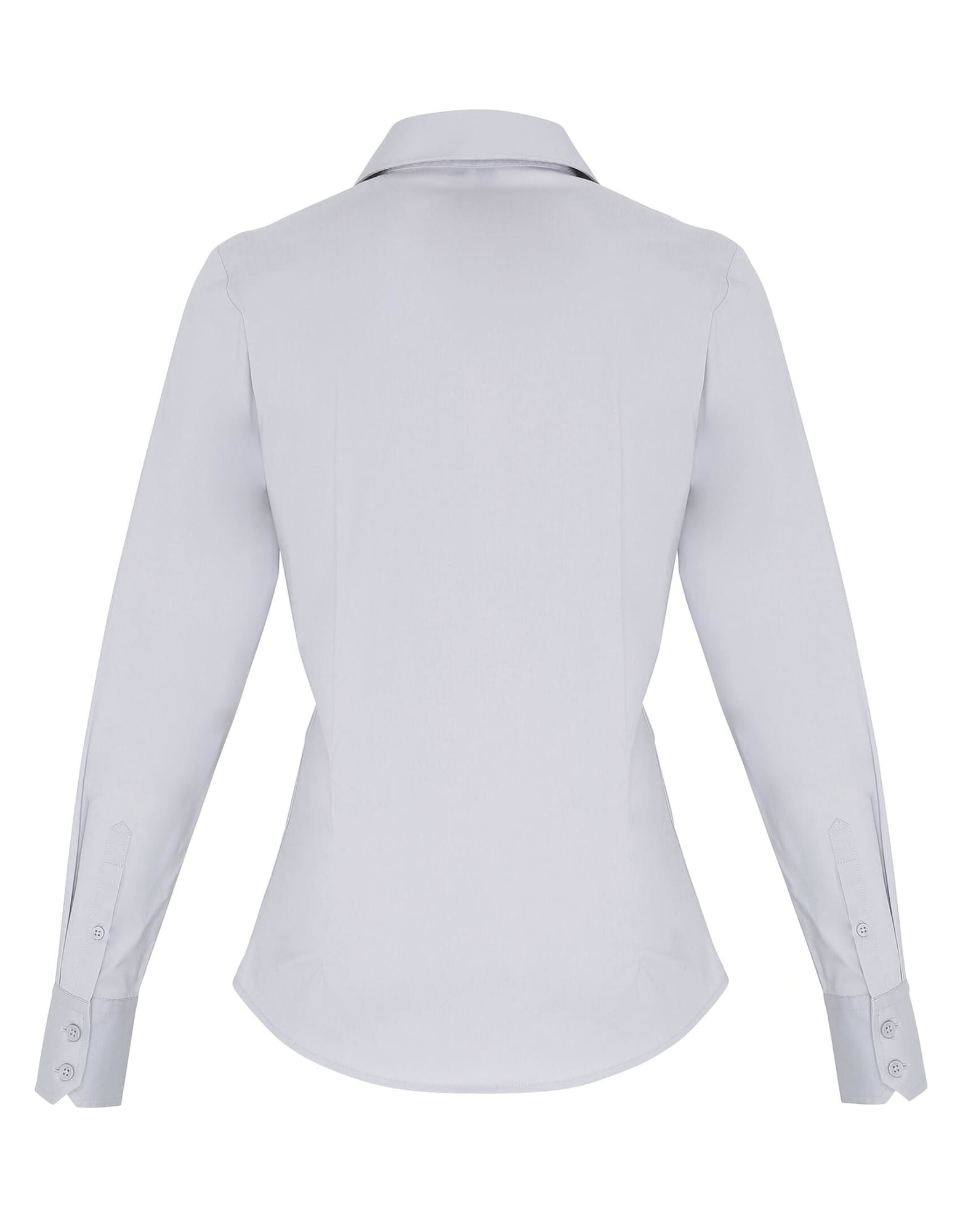 Womens Stretch Fit Cotton Poplin L-S Blouse