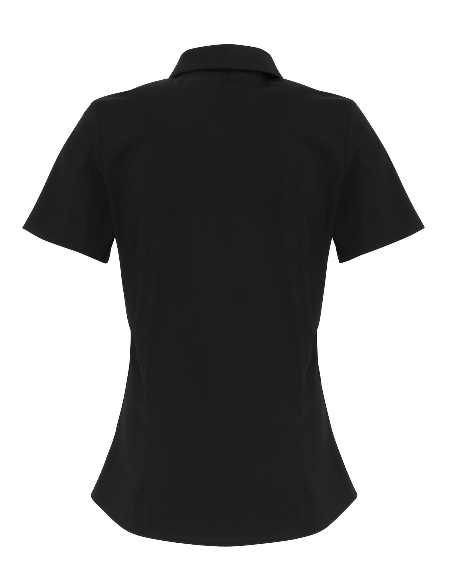 Womens Stretch Fit Cotton Poplin S-S Blouse