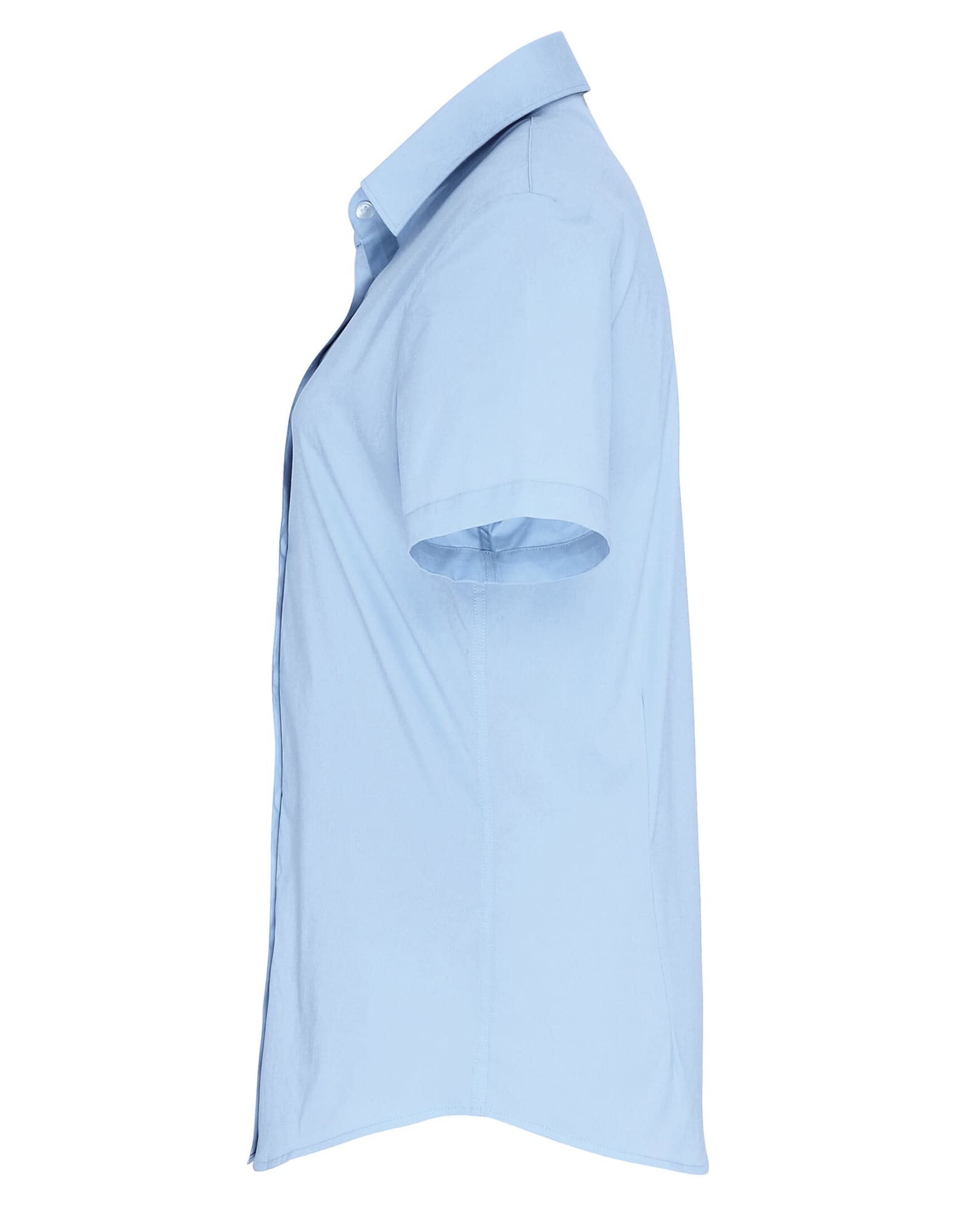 Womens Stretch Fit Cotton Poplin S-S Blouse