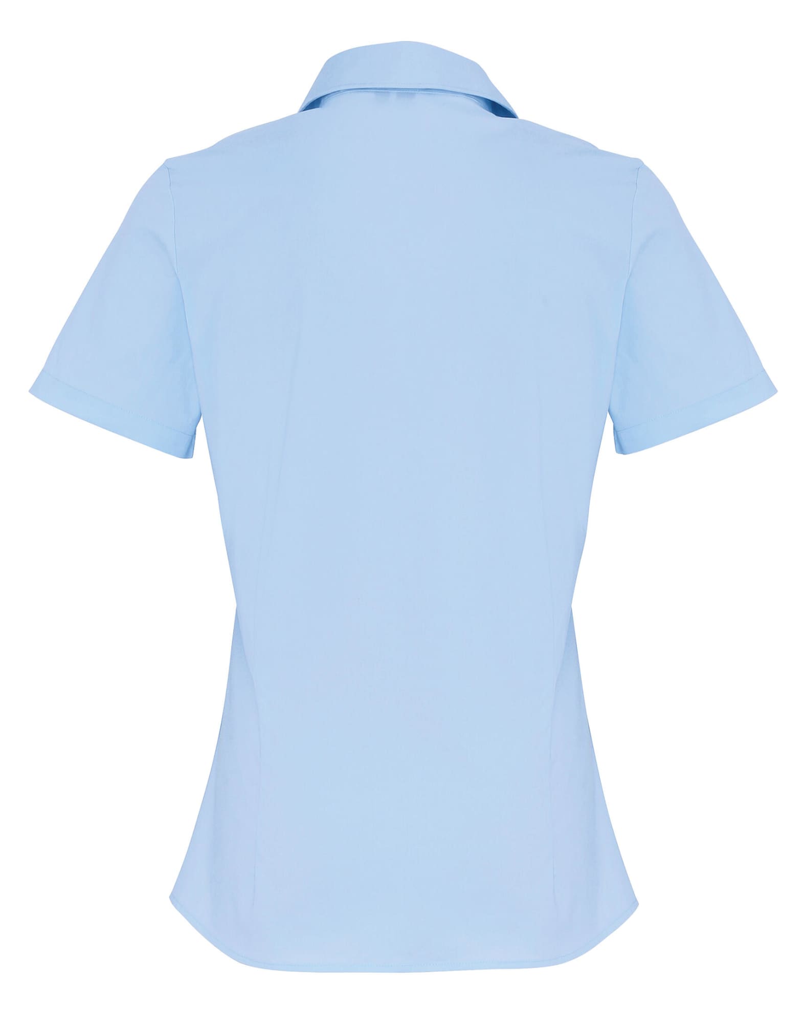 Womens Stretch Fit Cotton Poplin S-S Blouse