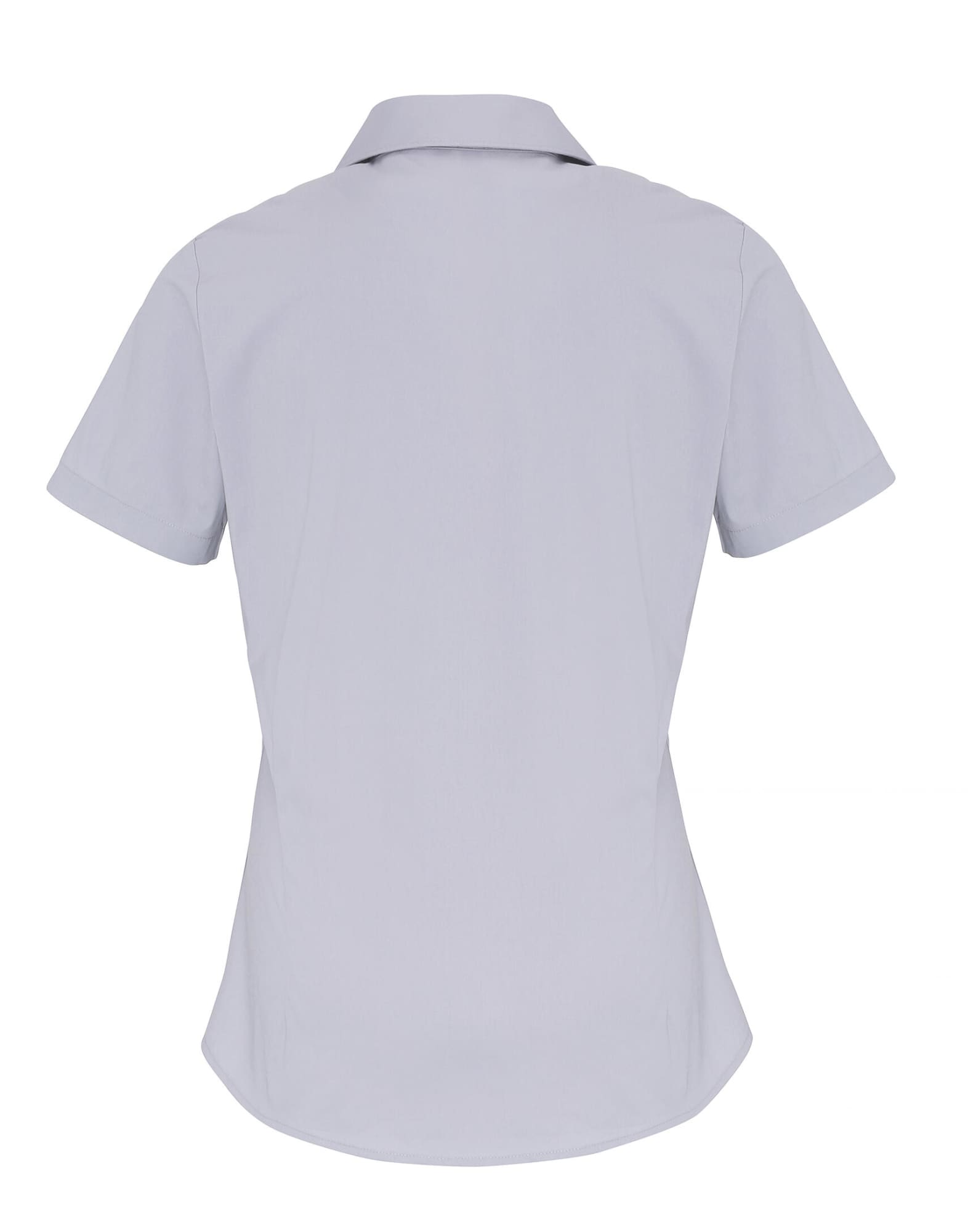 Womens Stretch Fit Cotton Poplin S-S Blouse