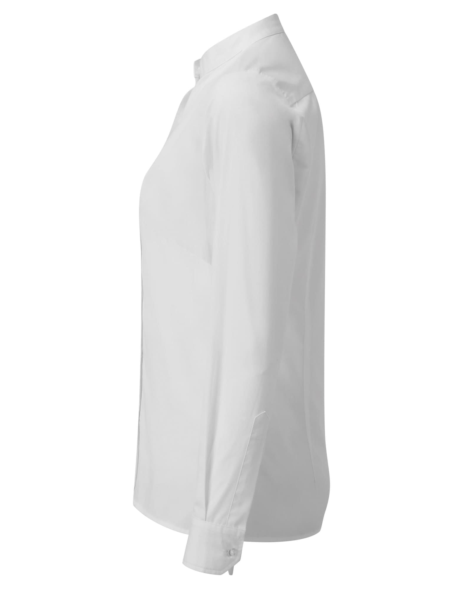 Womens Banded Collar Grandad Shirt