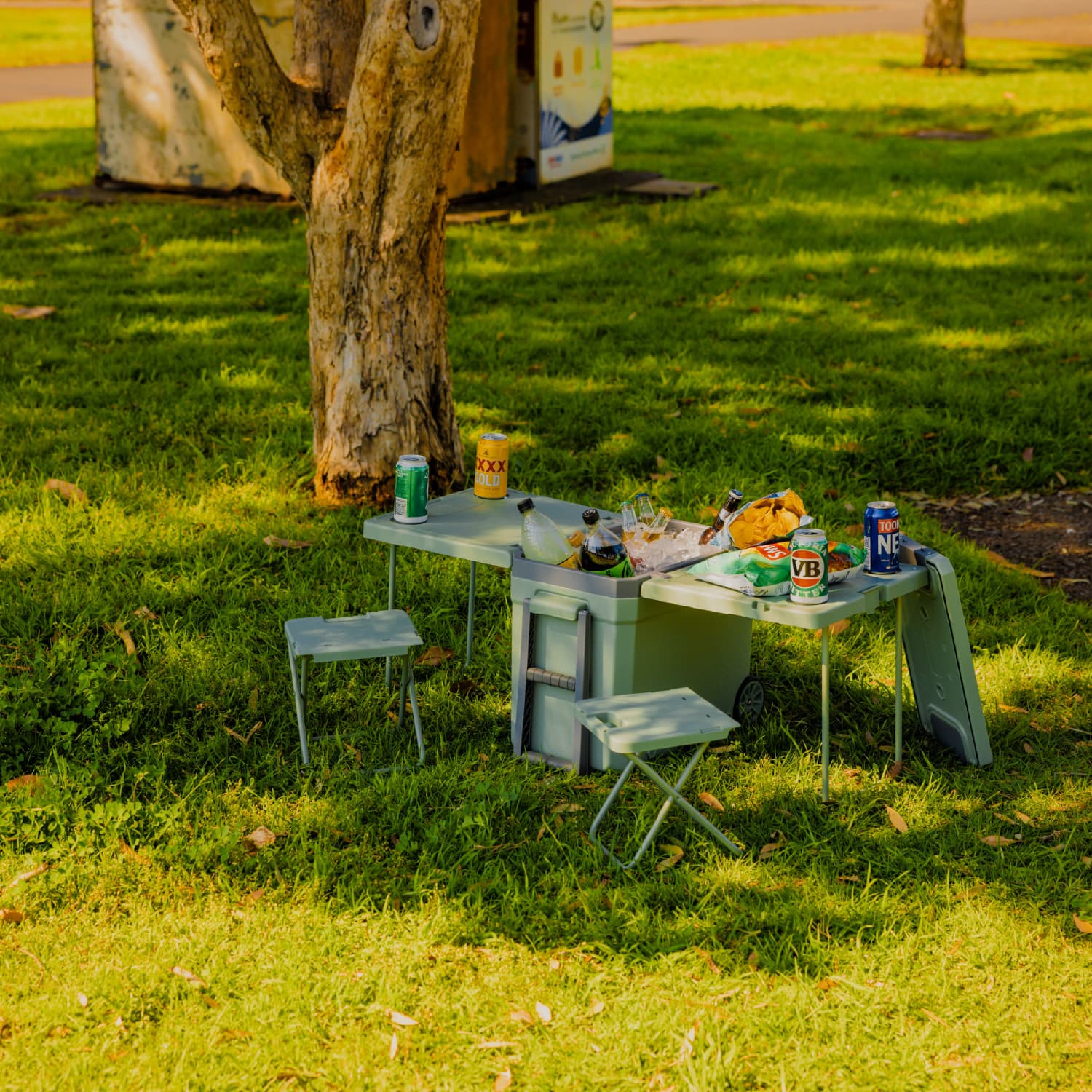 Cooler Box With Table and Chair