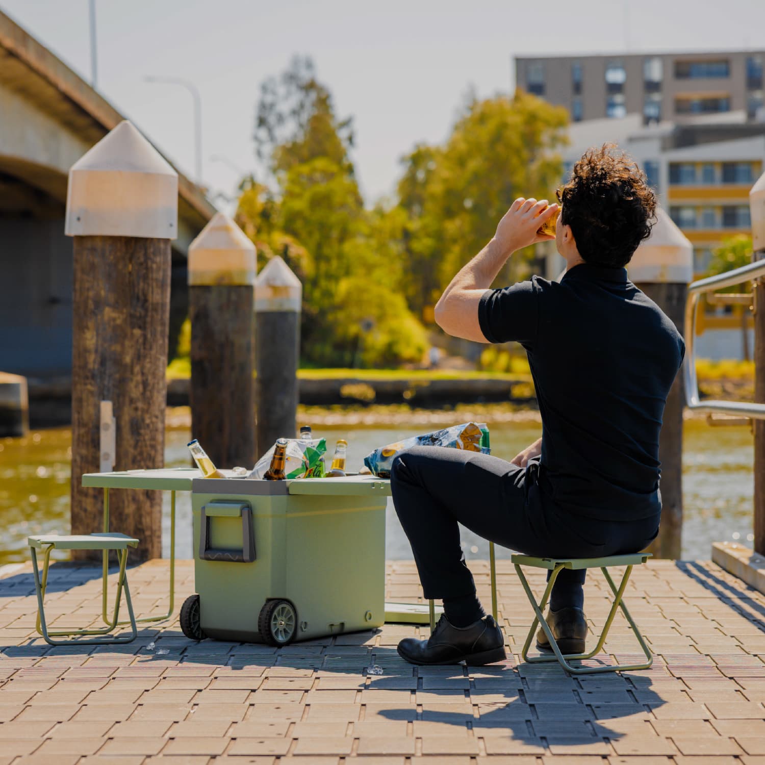 Cooler Box With Table and Chair