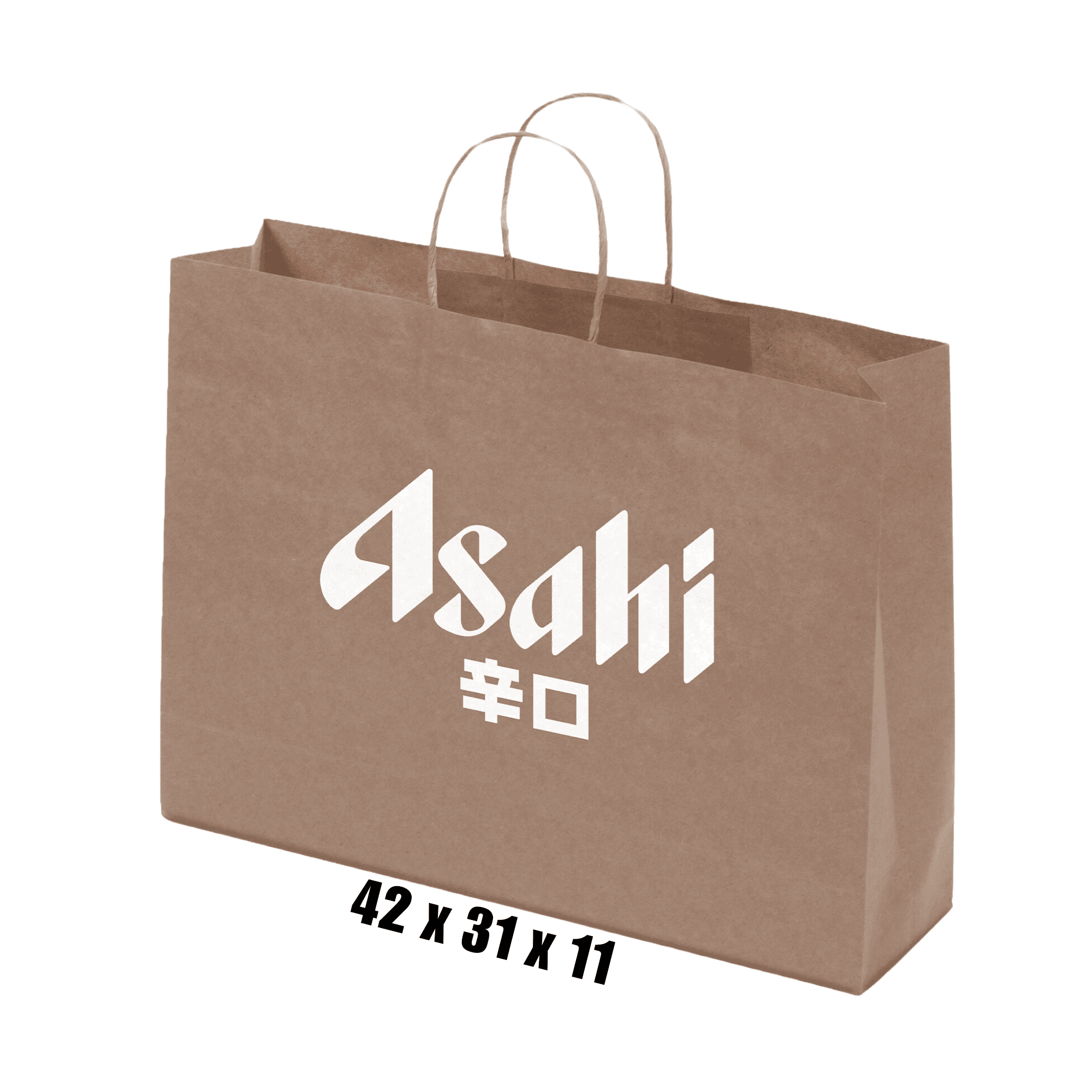 Kraft Paper Bag Brown Landscape Includes Twisted Paper Handle