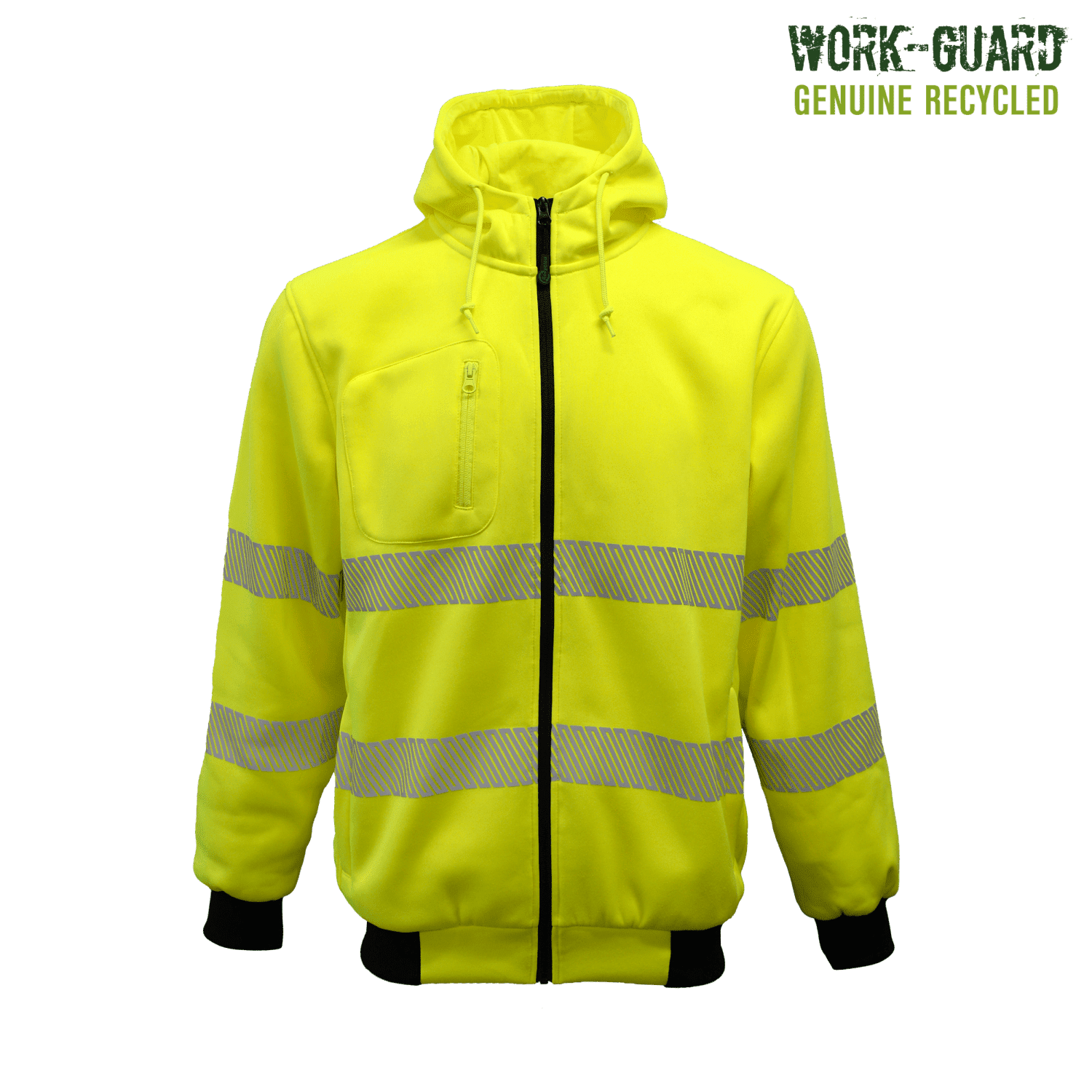 Workguard Recycled Hi Vis Day/Night Zipped Hoodie