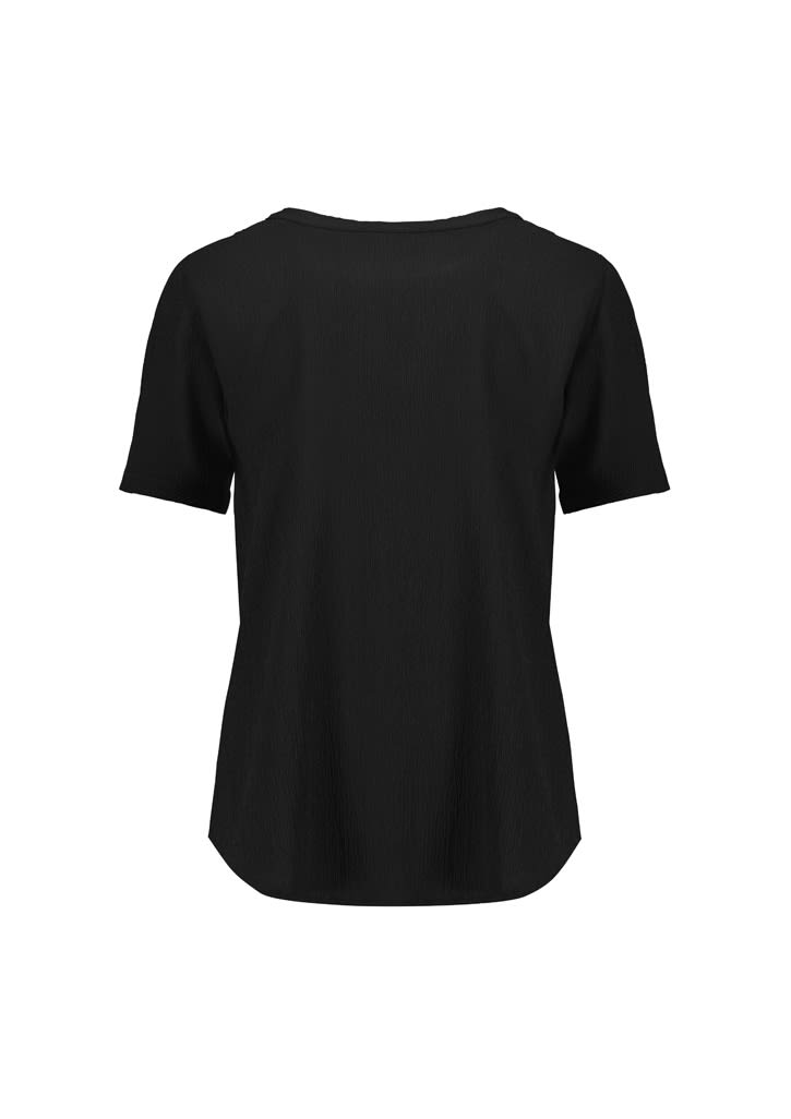 Womens Ruche Short Sleeve Blouse