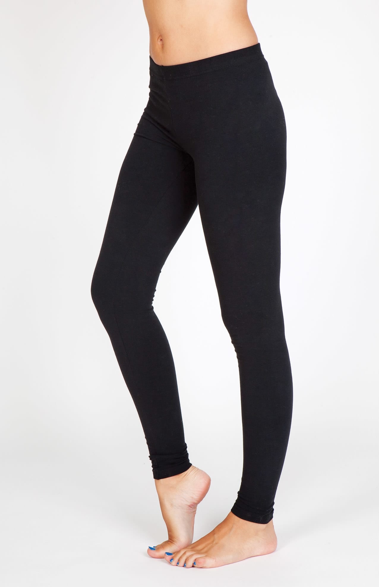Womens Cotton Spandex Full Length Legging