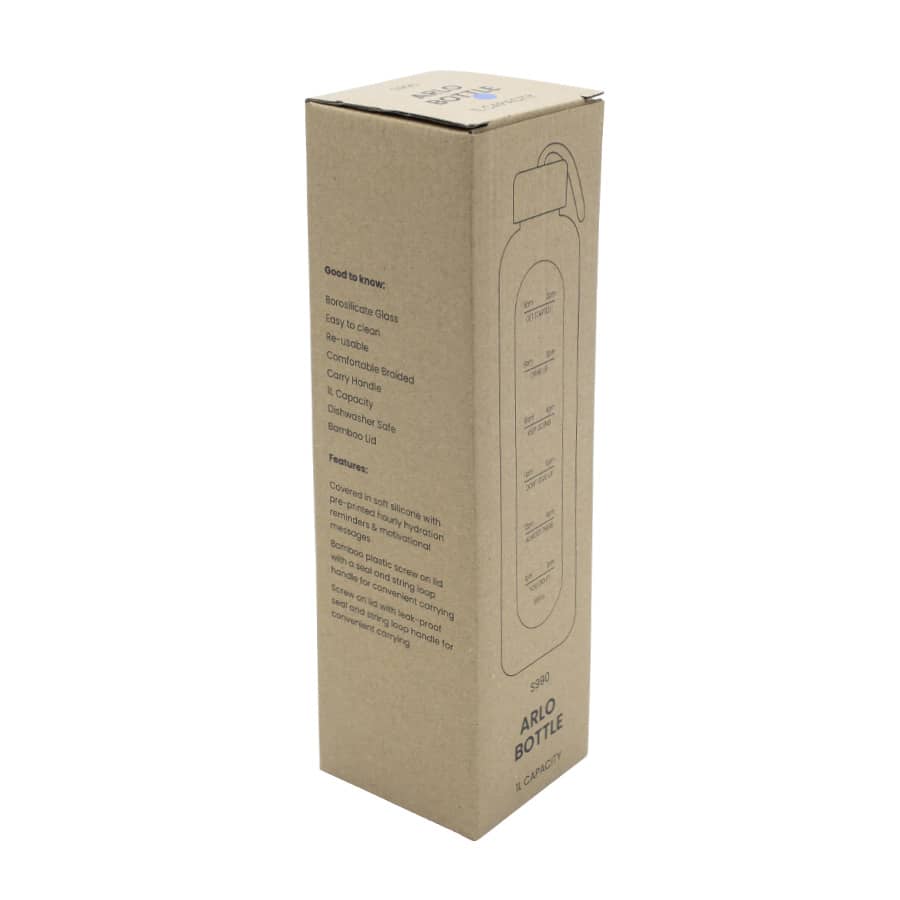Arlo 1L Glass Water Bottle