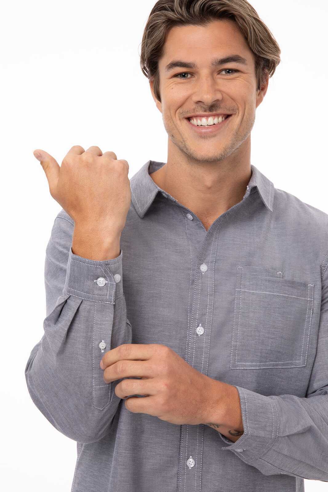 Modern Oxford Men's Classic Shirt- Blue
