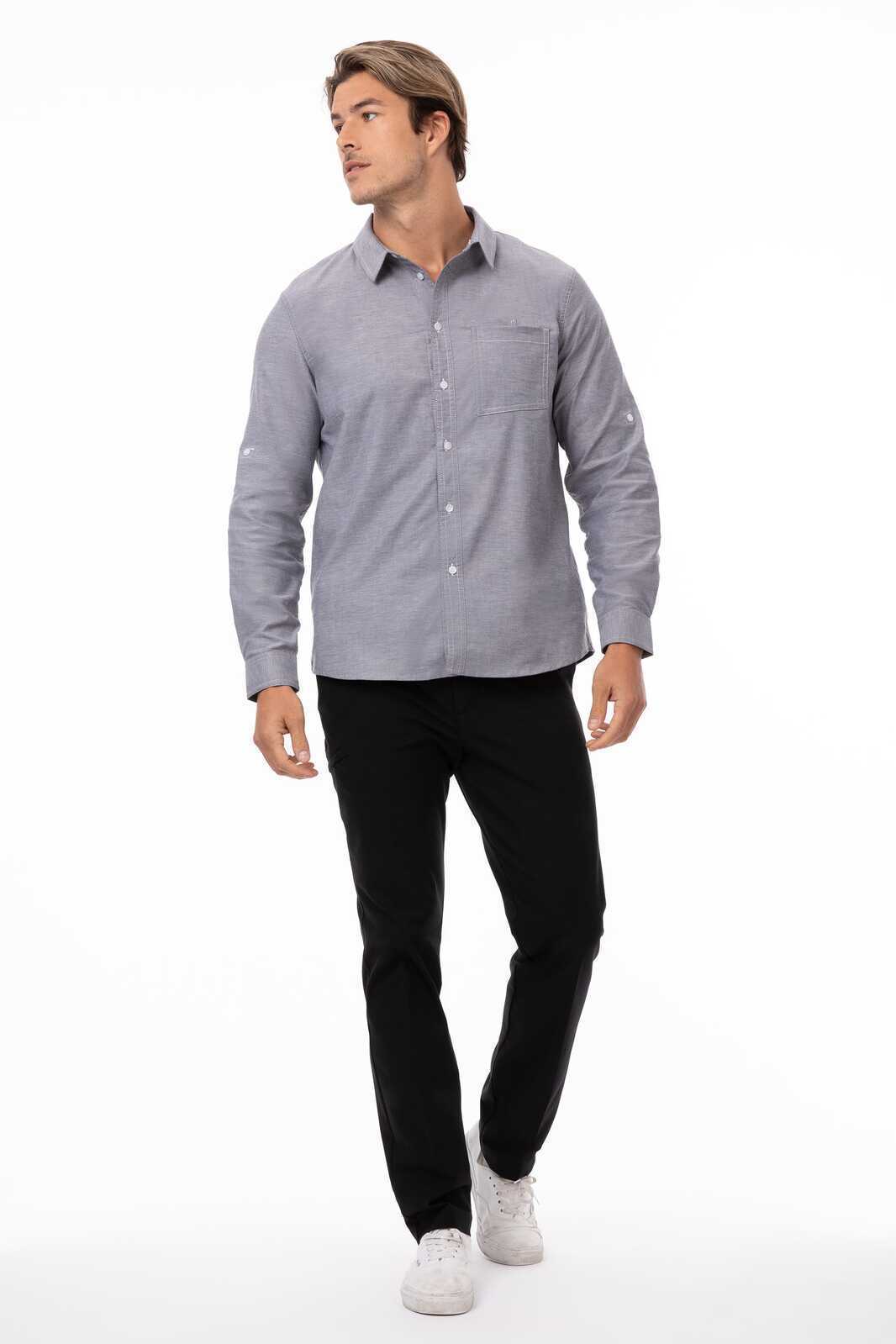 Modern Oxford Men's Classic Shirt- Blue