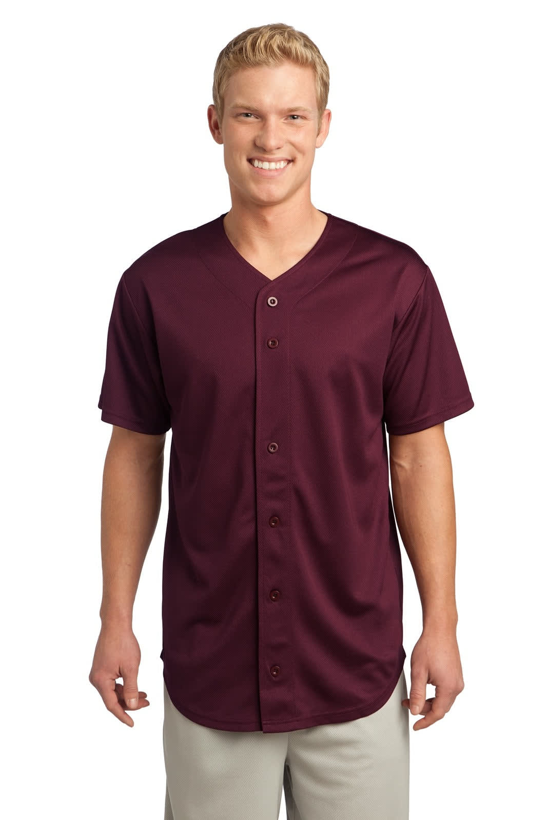 Sport-Tek PosiCharge Tough Mesh Full-Button Jersey