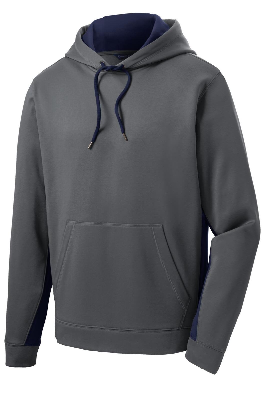 Sport-Tek Sport-Wick Fleece Colorblock Hooded Pullover